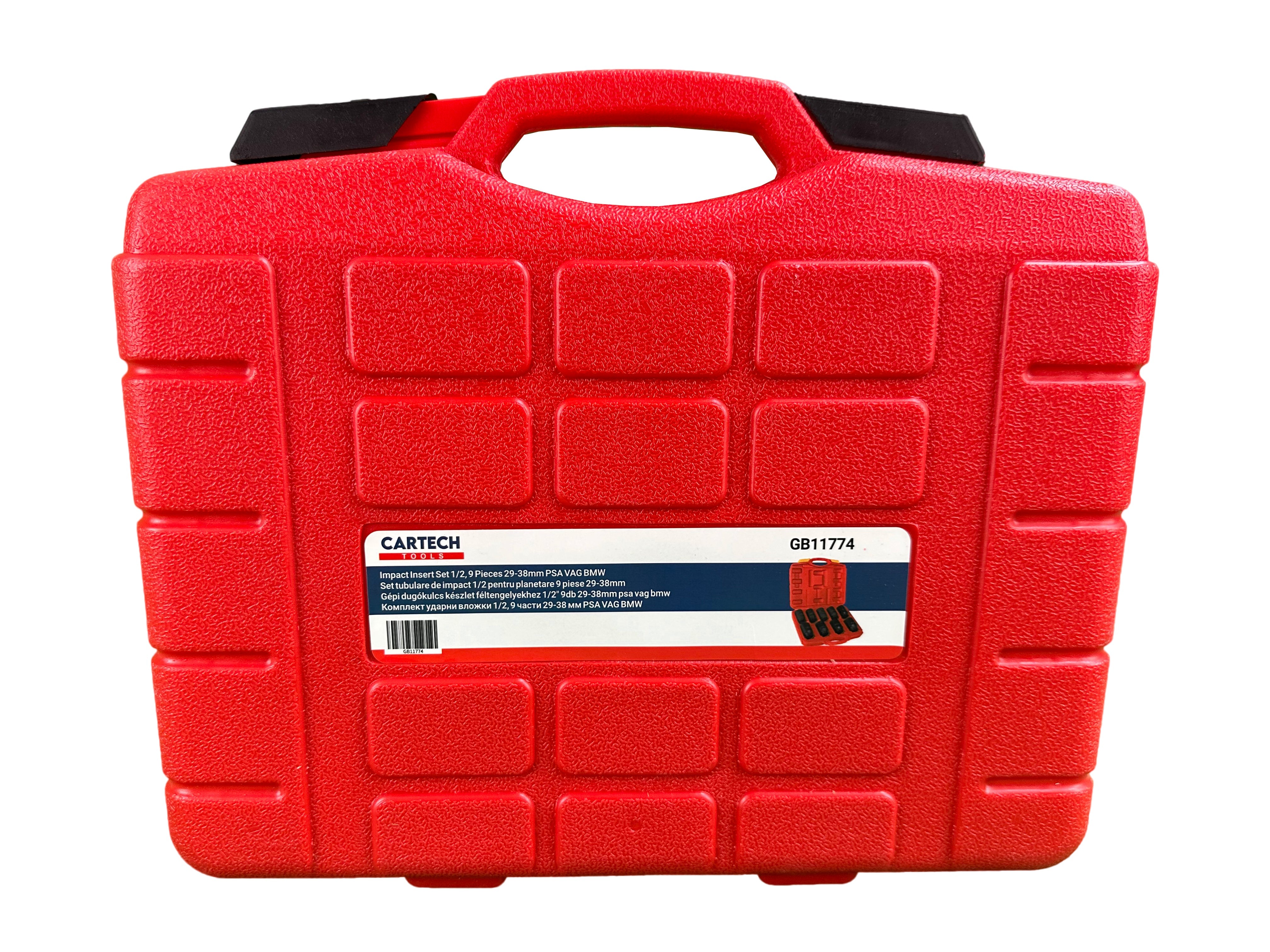 Set di chiavi e bussole a impatto, 1/2" esagonali, per ingranaggio planetario motore, 9 pezzi 29–38 mm PSA VAG BMW Gebo Tools