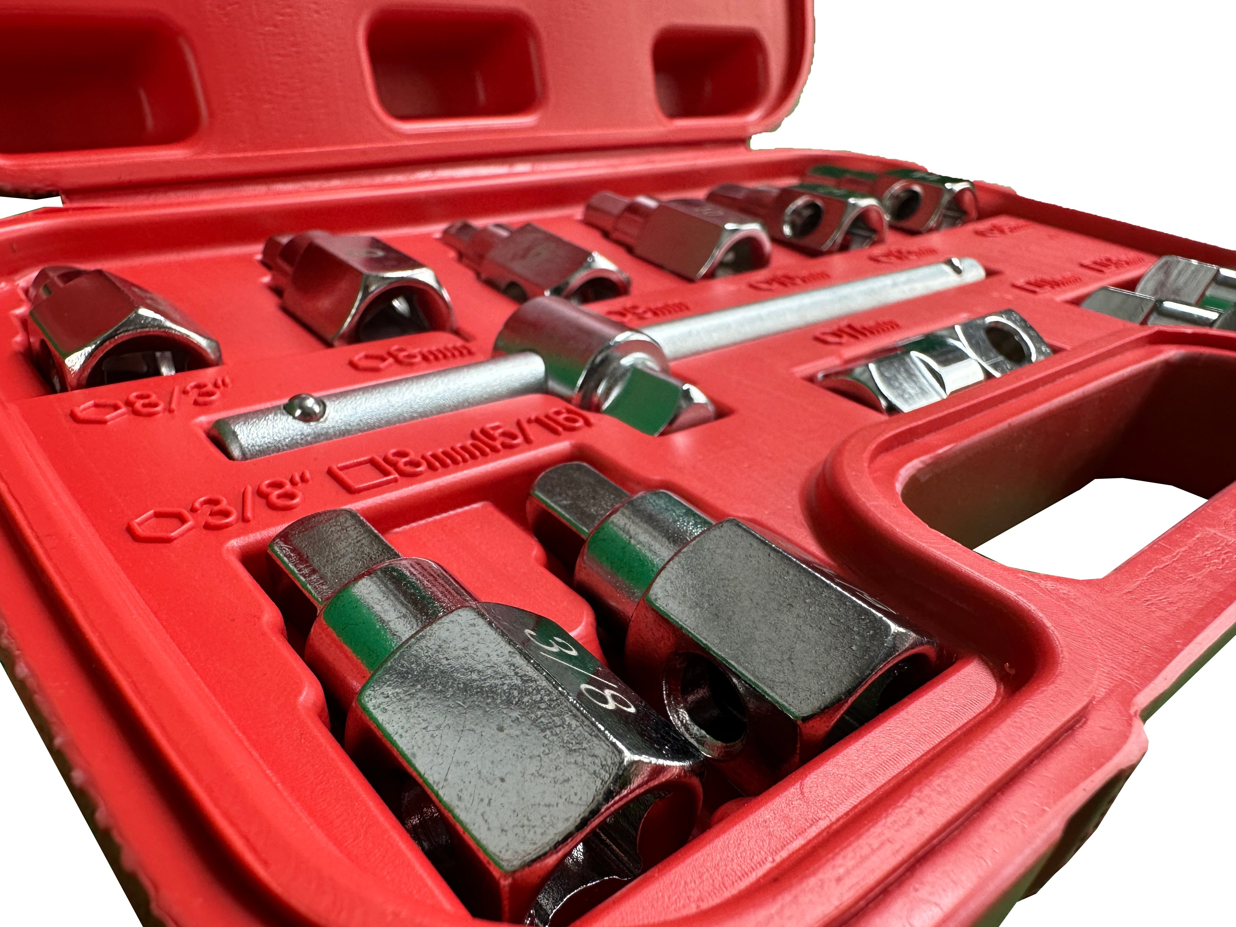 Set chiavi bussole set olio tappo di scarico noci 12 pezzi, set di chiavi a bussola per coppa dell'olio, attrezzi per auto e autocarri officina, Gebo Tools