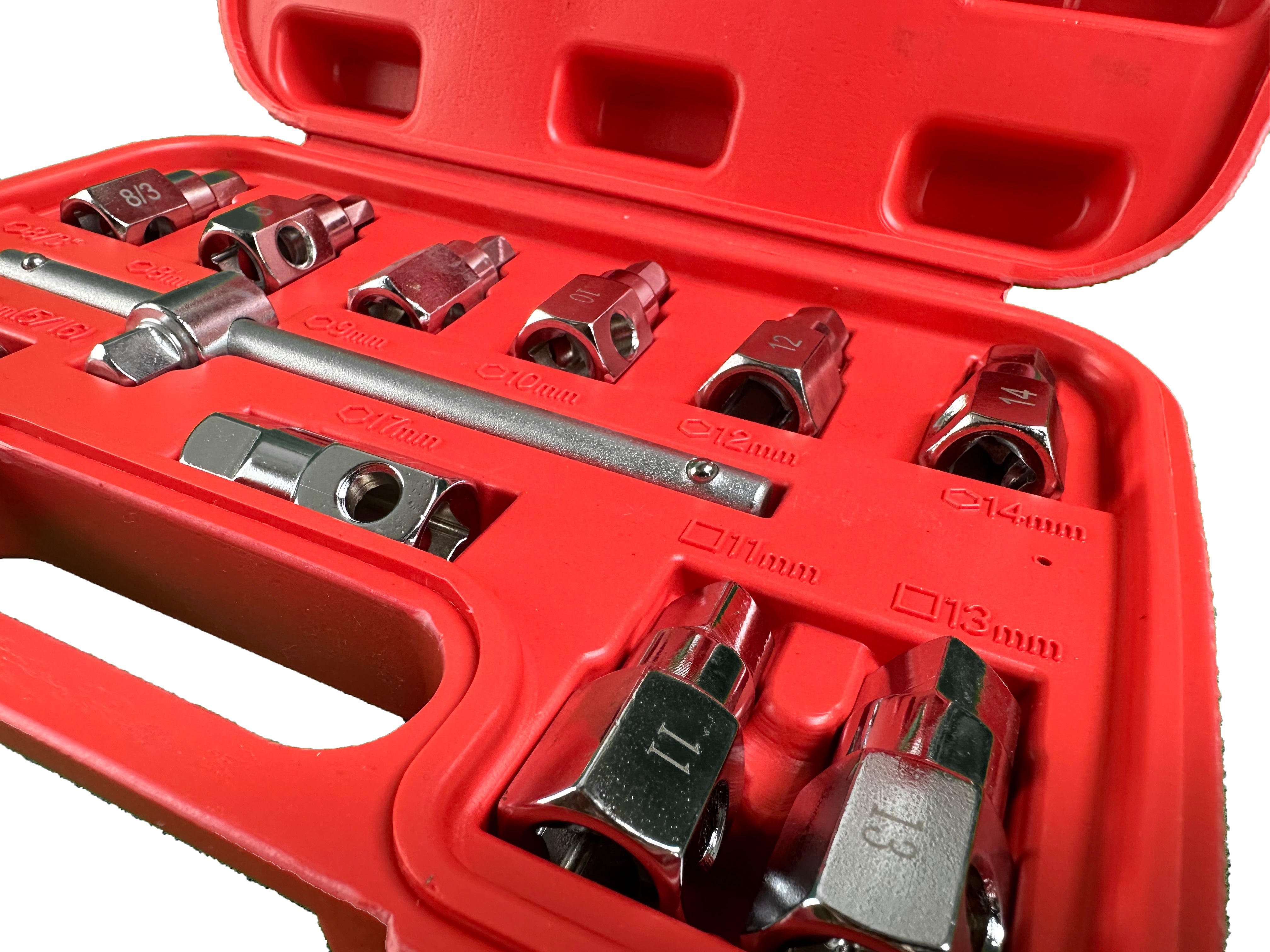 Set chiavi bussole set olio tappo di scarico noci 12 pezzi, set di chiavi a bussola per coppa dell'olio, attrezzi per auto e autocarri officina, Gebo Tools