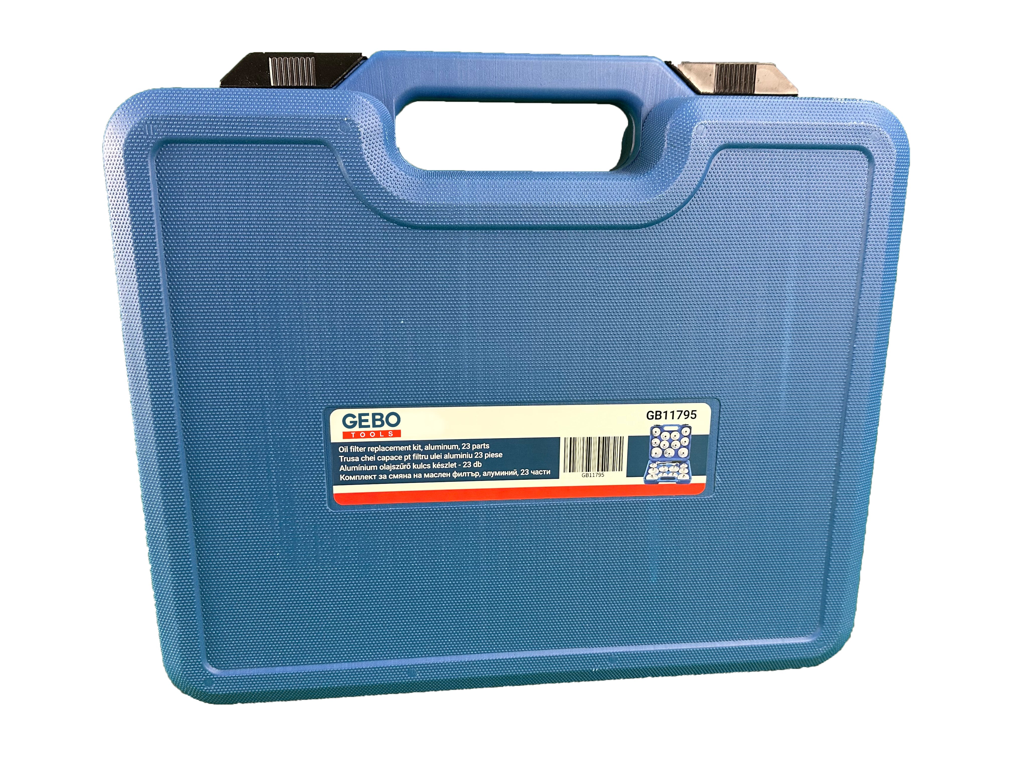 Set di chiavi per filtro olio 23 pezzi, 1/2" pollice, 27 mm, strumento di rimozione della presa del filtro dell'olio in alluminio per garage auto riparazione con custodia portaoggetti, Gebo Tools