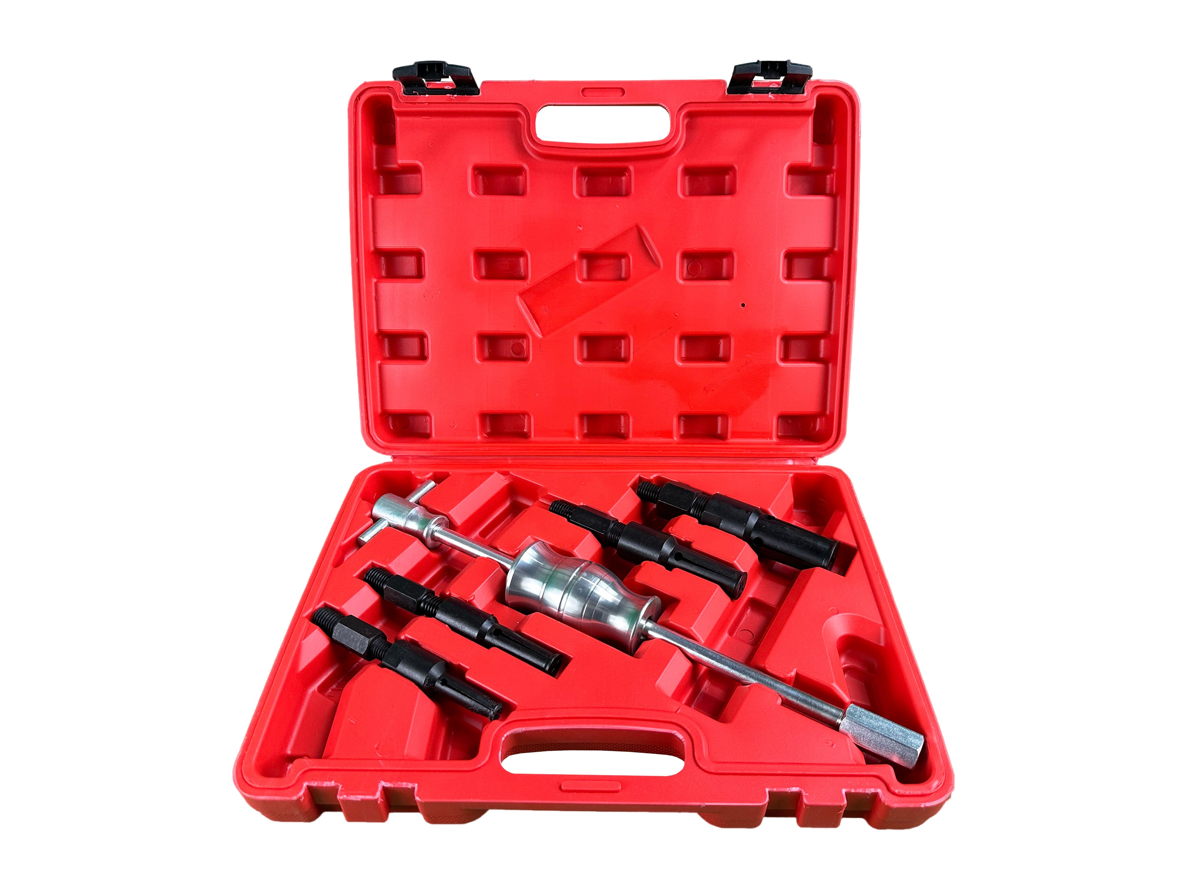 Set di estrattori per cuscinetti interni con martello a massa battente, 5 pezzi, con martello di scorrimento foro cieco estrattori cuscinetti, 10–32 mm Gebo Tools