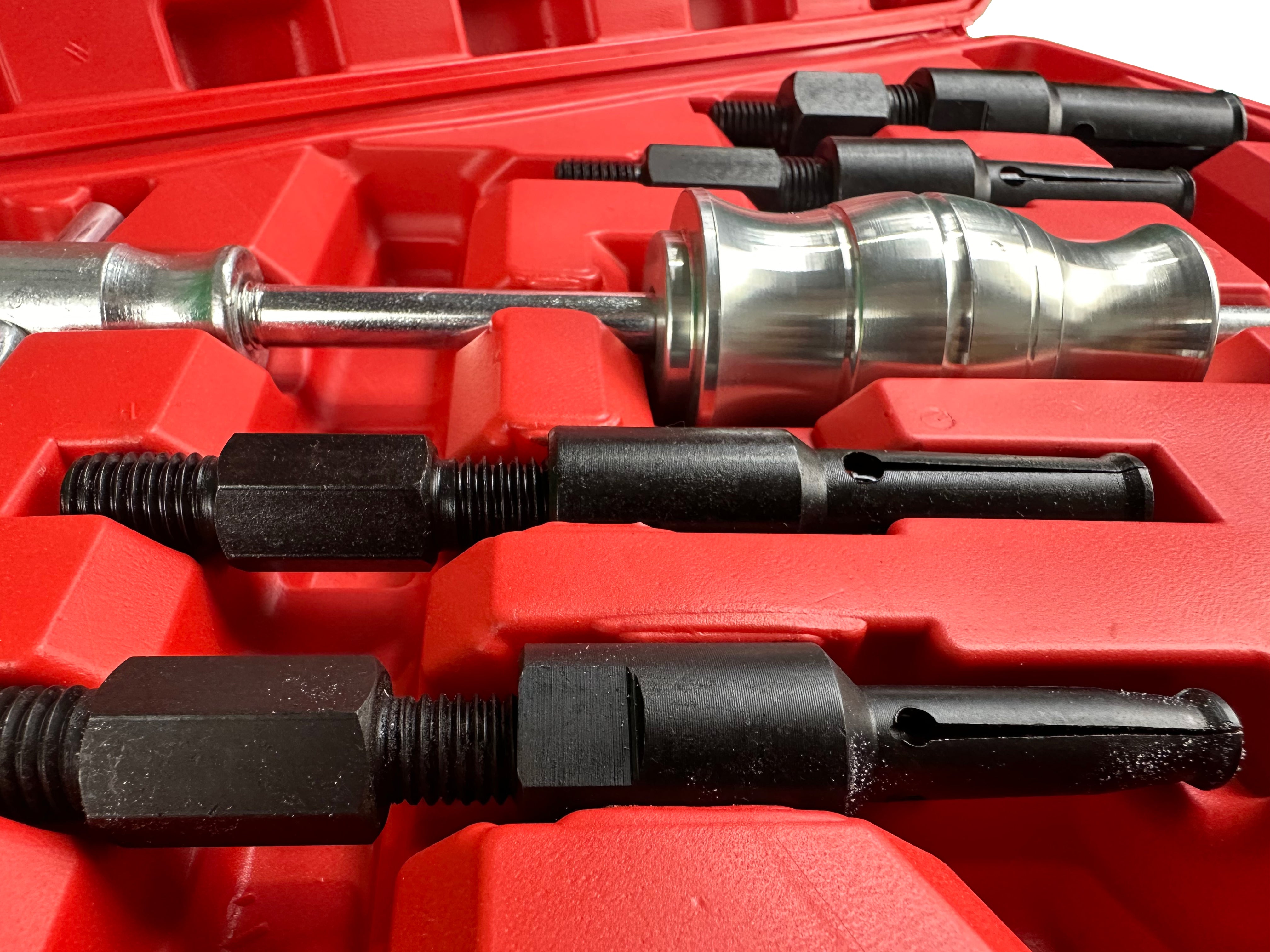 Set di estrattori per cuscinetti interni con martello a massa battente, 5 pezzi, con martello di scorrimento foro cieco estrattori cuscinetti, 10–32 mm Gebo Tools