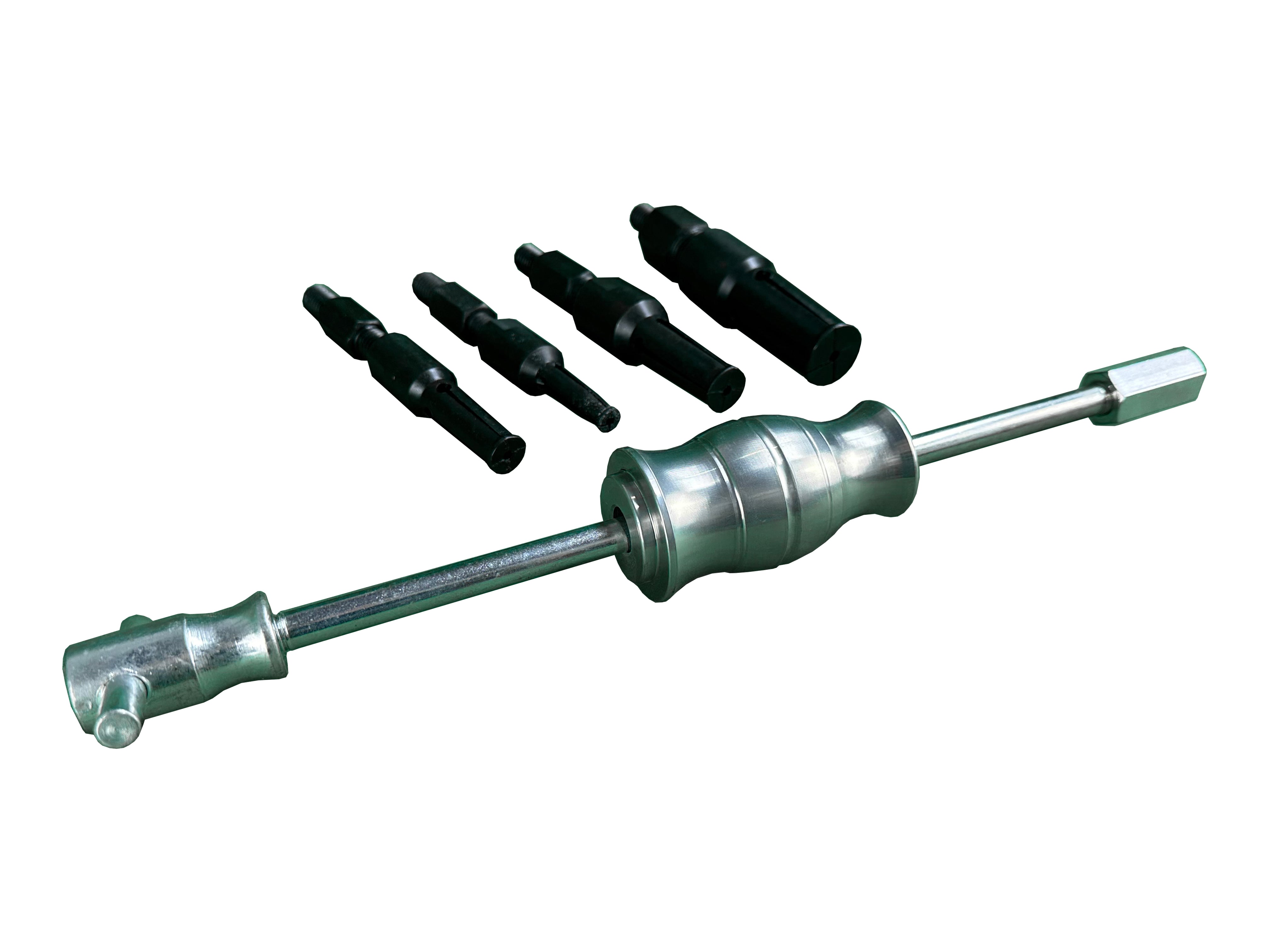 Set di estrattori per cuscinetti interni con martello a massa battente, 5 pezzi, con martello di scorrimento foro cieco estrattori cuscinetti, 10–32 mm Gebo Tools
