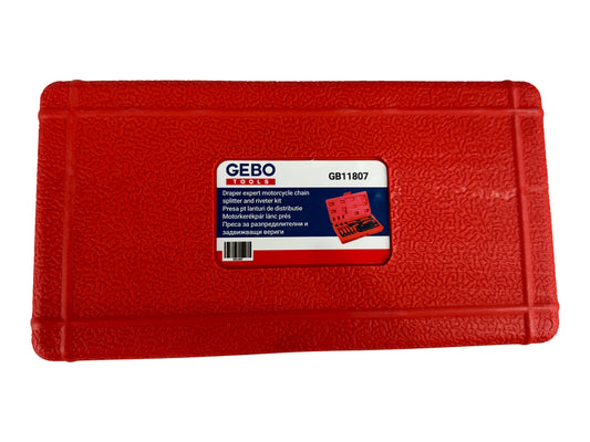 Attrezzo smontaggio/rimontaggio catene, kit per catena motocicli, kit di smagliacatena, con custodia per il trasporto, kit assortito, tagliacatena e rivettatrice, strumento di rimozione catena per moto, bici, ATV, Gebo Tools