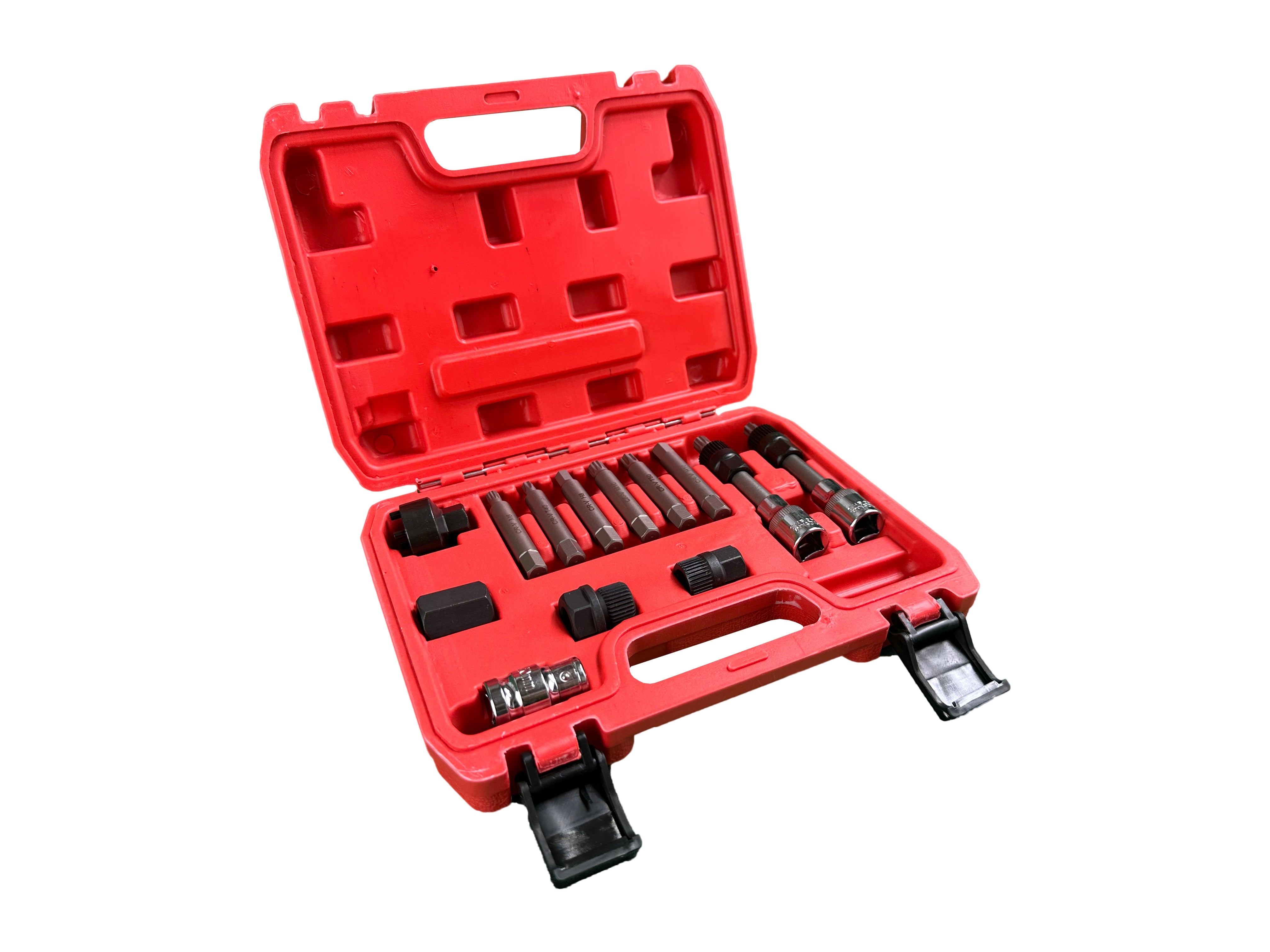 13 pezzi chiavi smontaggio puleggia alternatore motore auto svita avvita 1/2'', serie chiavi per pulegge libere alternatore, Gebo Tools