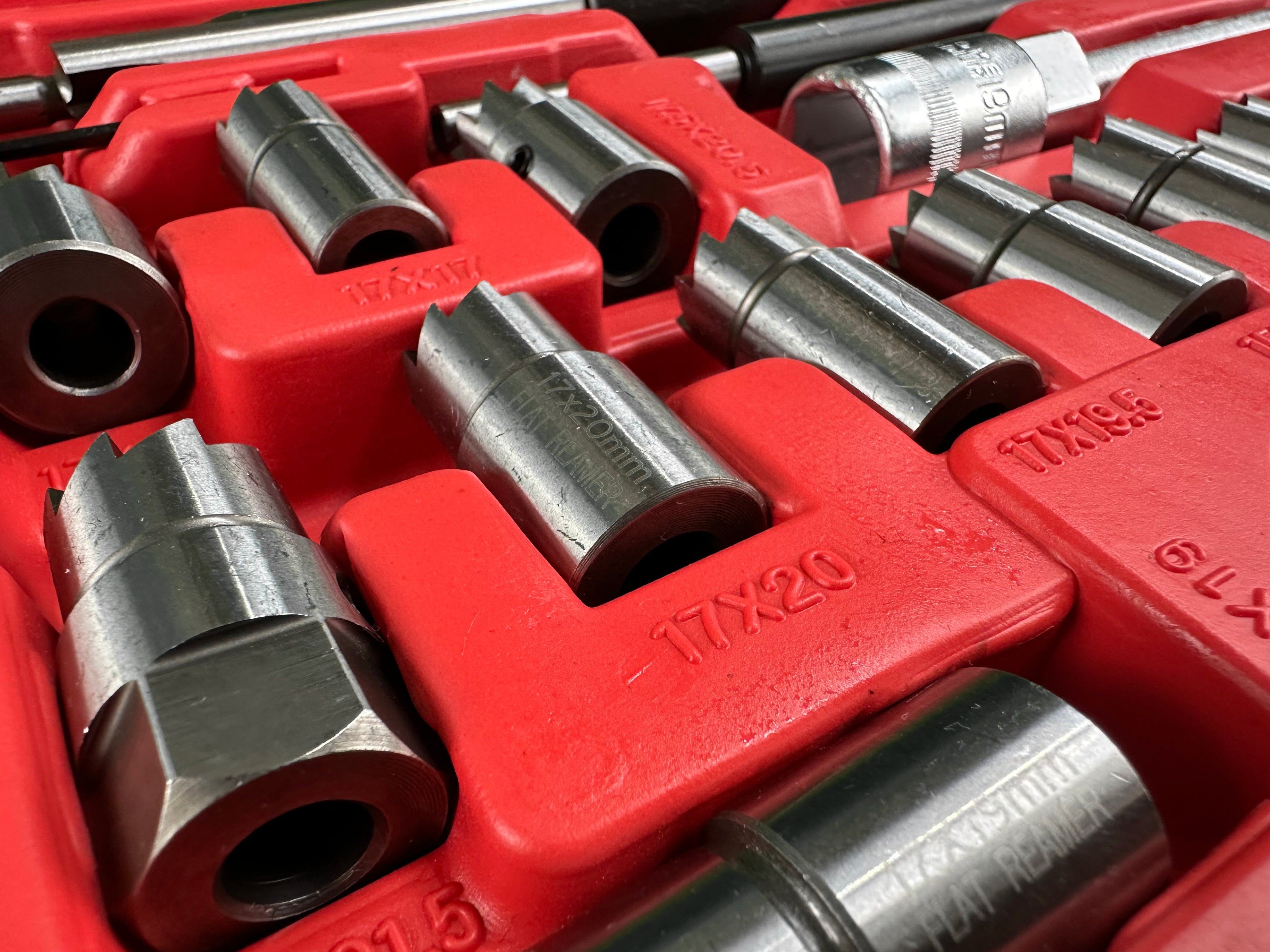 Set professionale 17 pezzi per sedi di iniettori diesel, strumento per la rimozione del carbonio, kit frese per la pulizia interna sedi iniettori, Gebo Tools