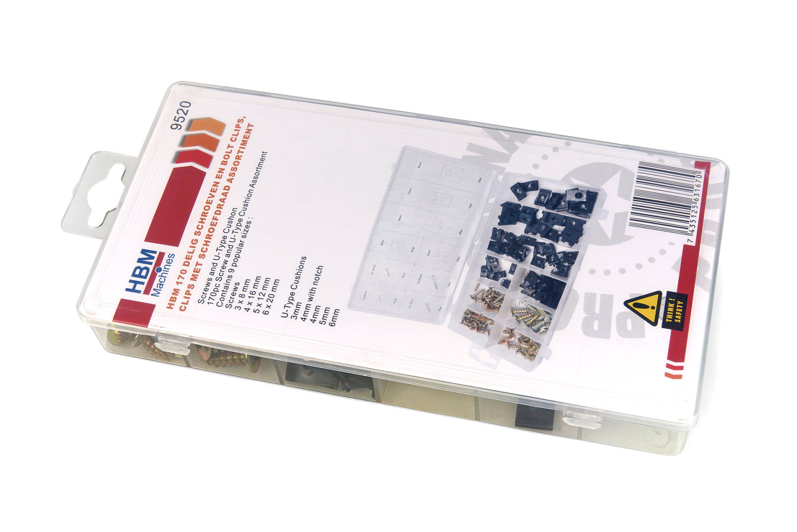 Kit assortimento di 170 pezzi vite per autoveicoli e auto U-clips, incluse 90 viti di autofilettante testa a croce, dadi a clip a U per carrozzeria panel auto viti carene bulloni di fissaggio