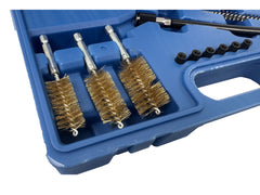 Set di strumenti per la pulizia della spazzola del sedile dell'iniettore universale, strumento per la pulizia degli iniettori per motori diesel, kit spazzola per la pulizia della sede degli iniettori dei motori, accessorio, Gebo Tools