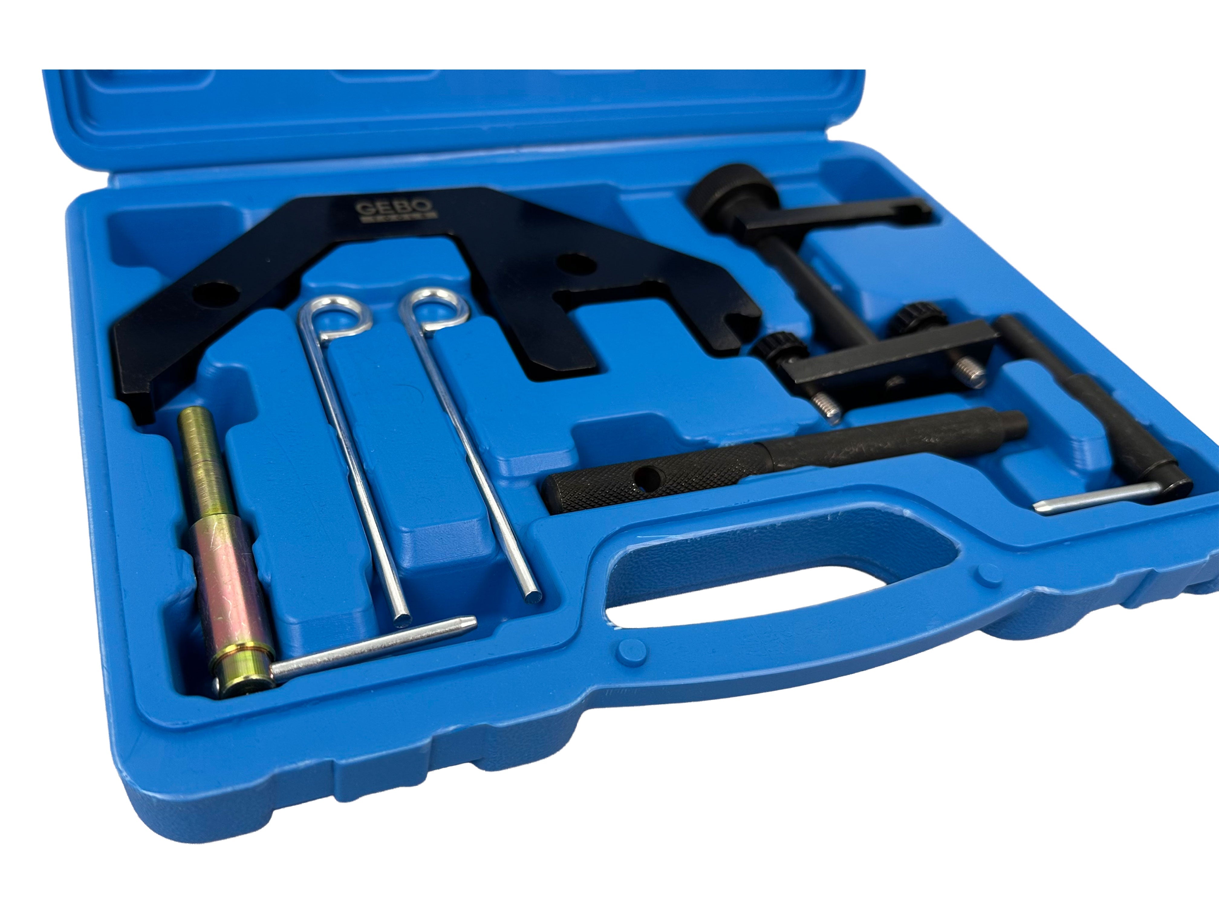 Kit di strumenti di bloccaggio di allineamento dell'albero a camme del motore, kit messa in fase motore, kit fasatura motori BMW M47 M57 2.0 3.0 D Gebo Tools