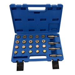 Attrezzi per riparazione filettatura auto, kit di riparazione per coppa dell'olio m13 - m22, kit di riparazione filettatura coppa olio tappo di scarico cambio, strumento di rifilettatura, M13–M15–M17–M20 Gebo Tools