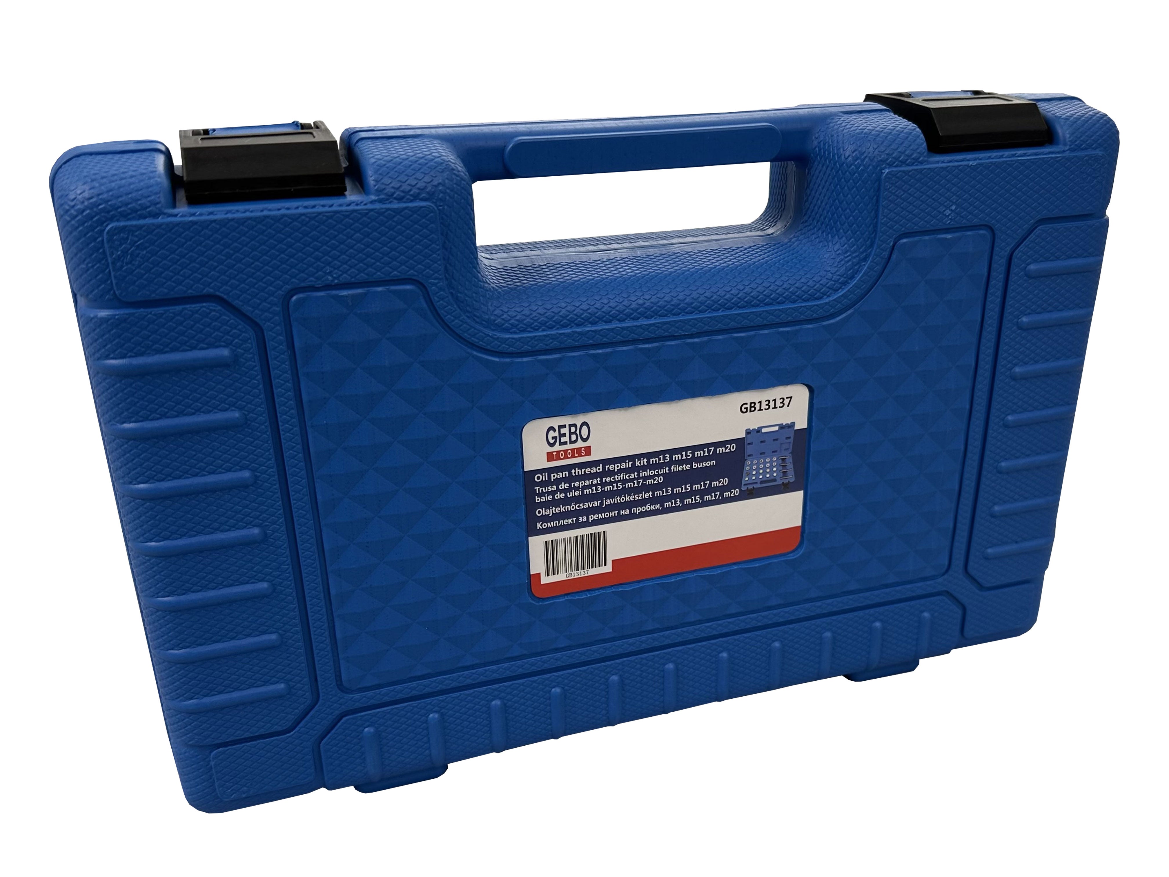 Attrezzi per riparazione filettatura auto, kit di riparazione per coppa dell'olio m13 - m22, kit di riparazione filettatura coppa olio tappo di scarico cambio, strumento di rifilettatura, M13–M15–M17–M20 Gebo Tools
