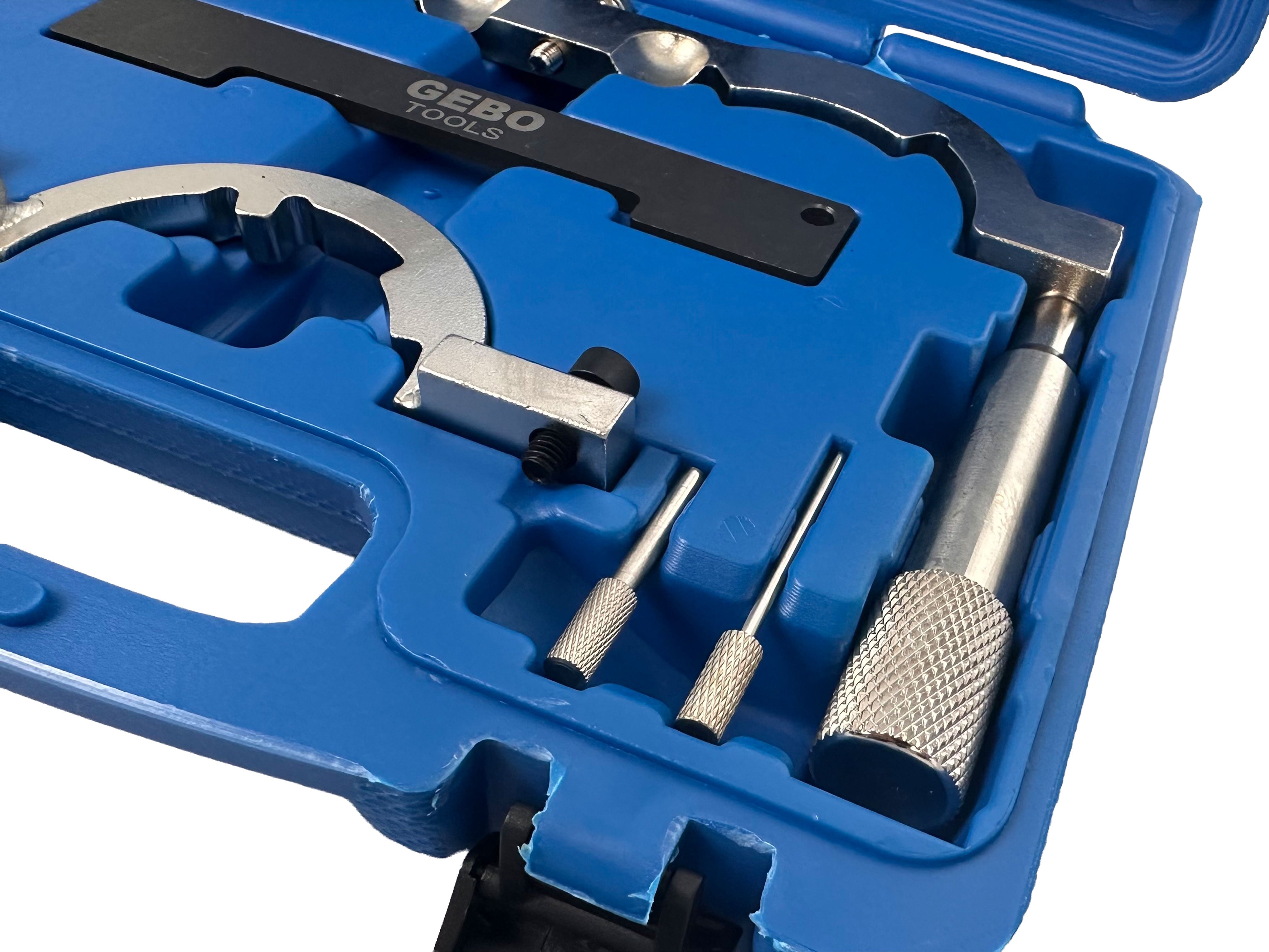 Kit messa in fase motori, attrezzi per il bloccaggio della cinghia di distribuzione dell'albero a camme del motore, compatibile con Opel Vauxhall 1.0 1.2 1.4 Gebo Tools