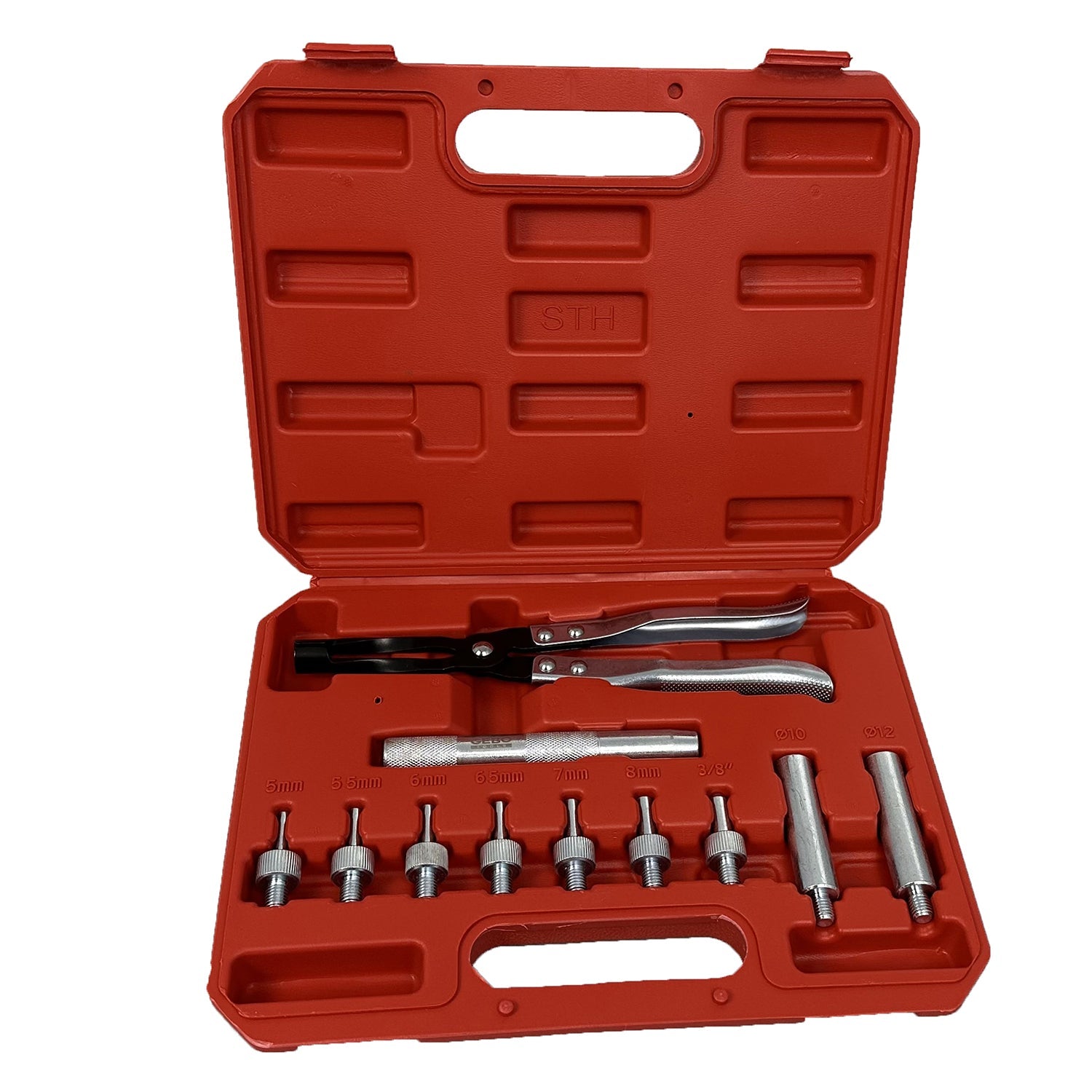 Kit di pinze e adattatori per rimozione-sostituzione-installazione guarnizioni valvole, 11 pezzi Gebo Tools