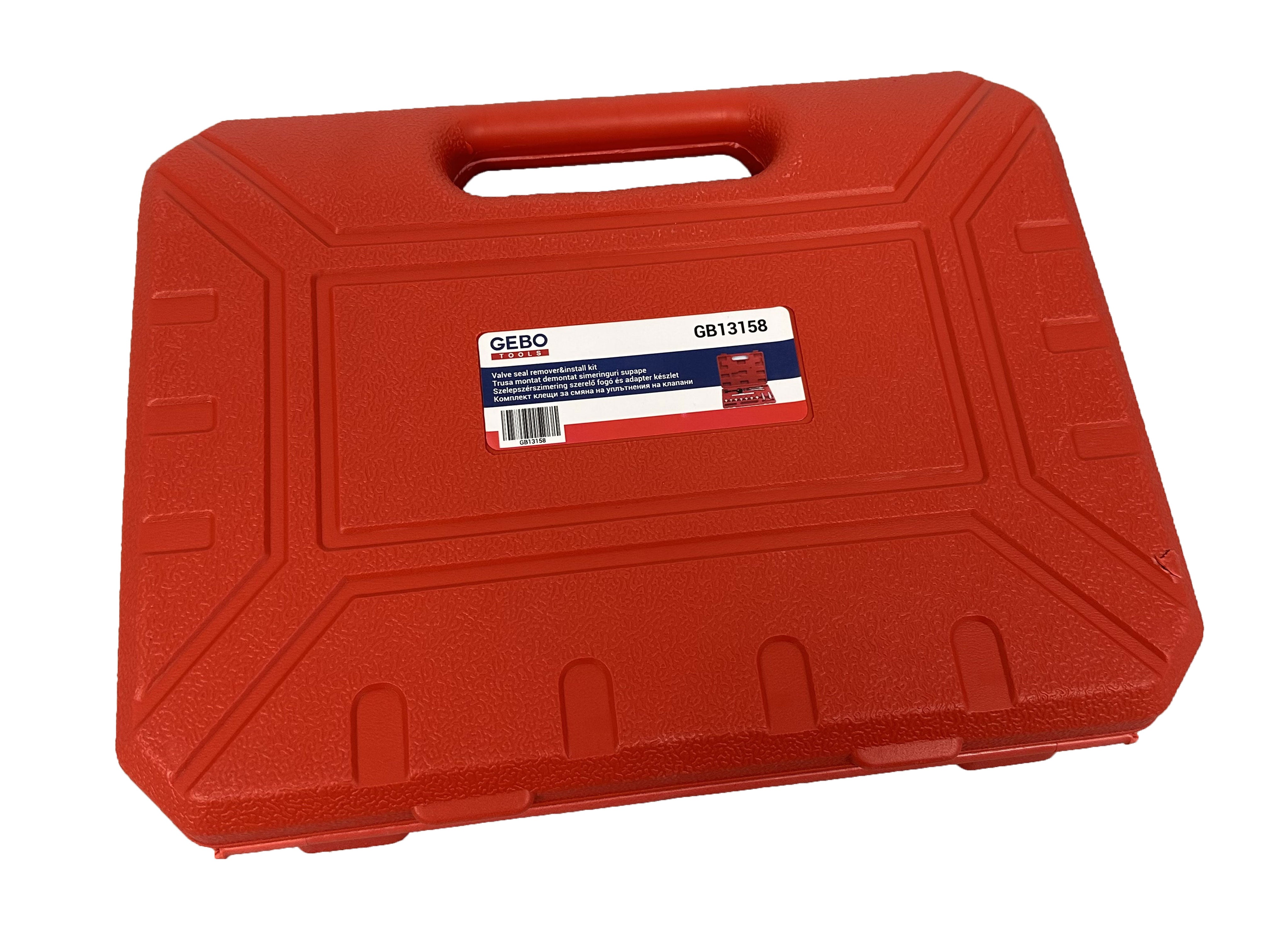 Kit di pinze e adattatori per rimozione-sostituzione-installazione guarnizioni valvole, 11 pezzi Gebo Tools