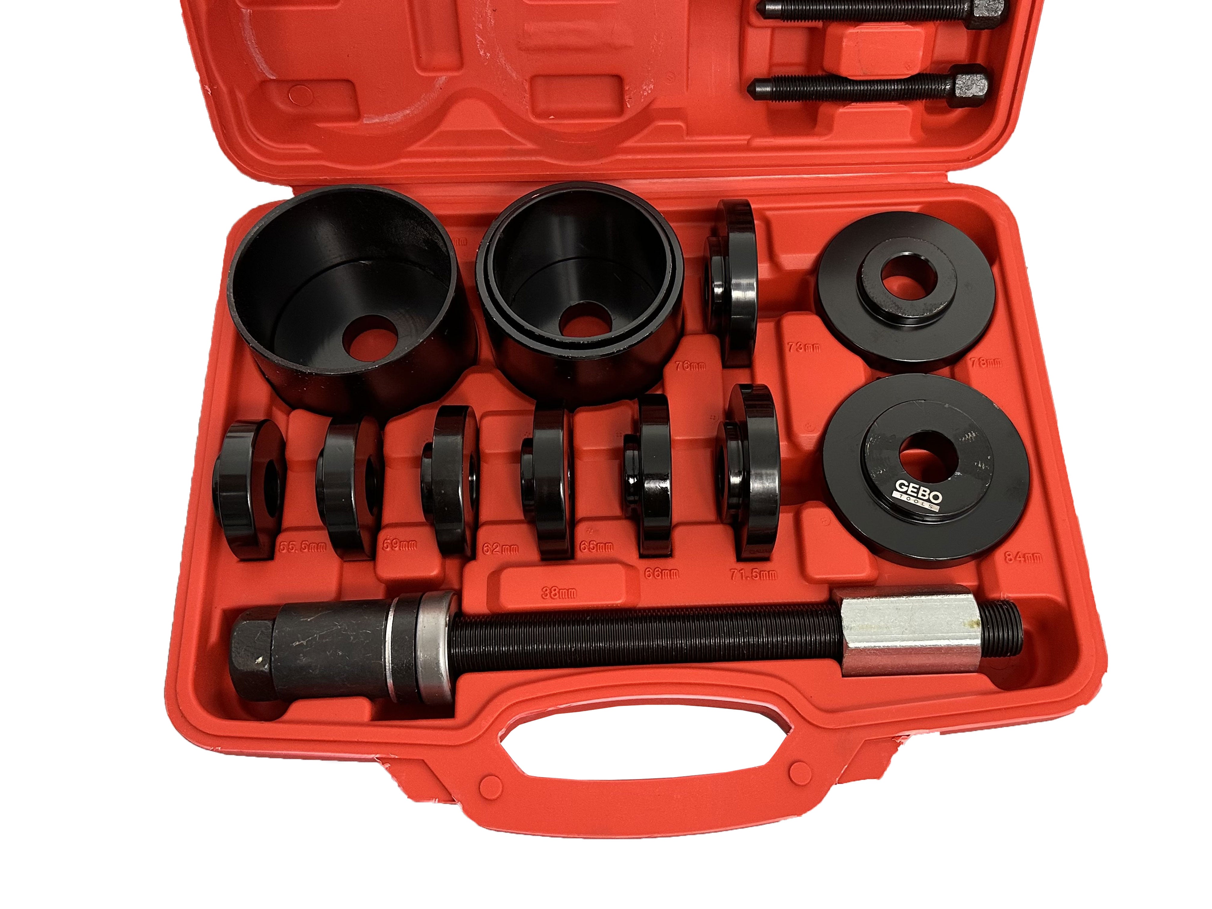 Utensile per cuscinetti e boccole, ghiere a tiranti pressa bush, strumento di rimozione-montaggio dei estrattore cuscinetti ruota, 55–91 mm Gebo Tools