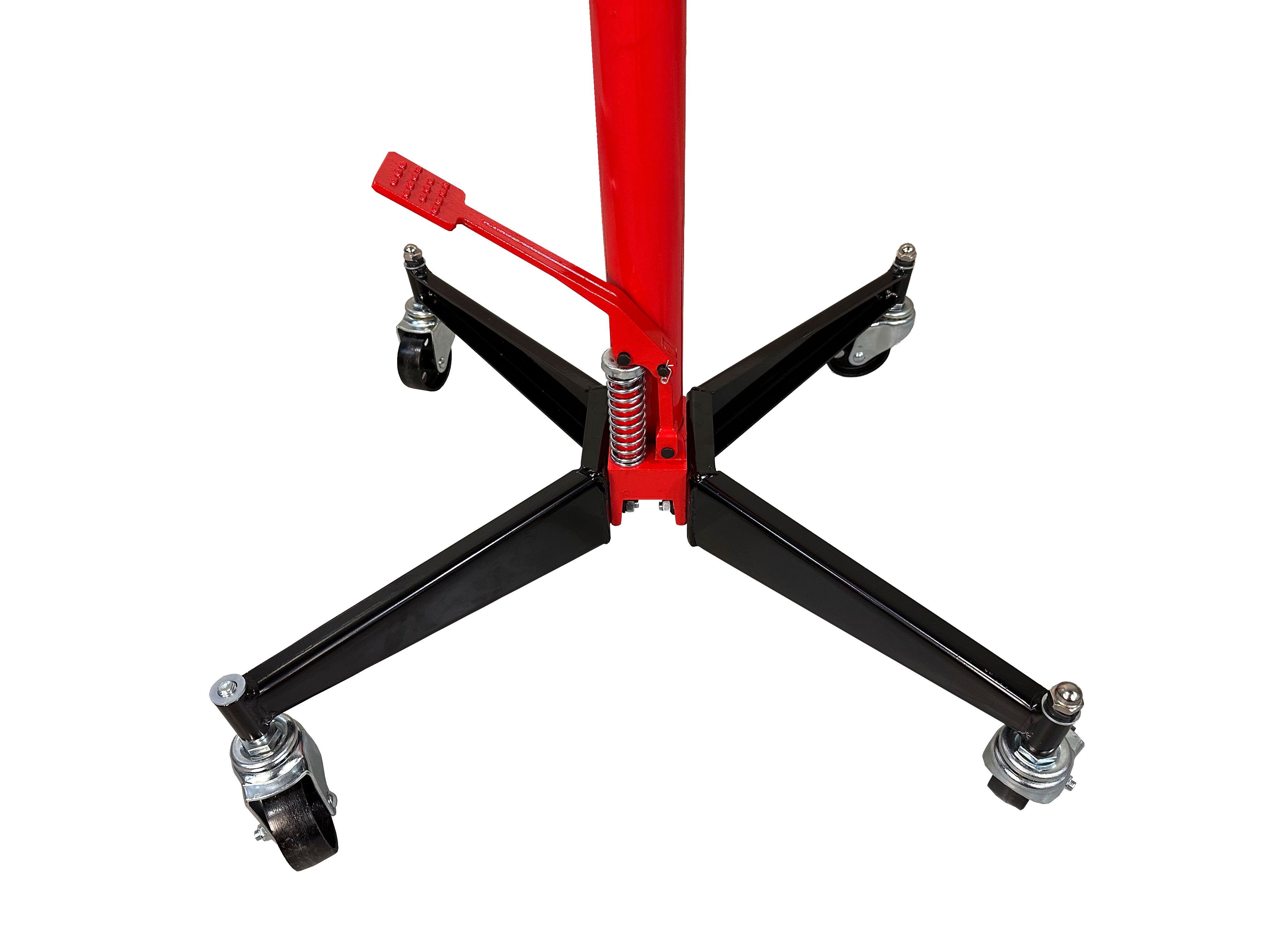 Sollevatore idraulico da fossa, idraulico, portata 500 kg 0,5 t, per sottoponte cambio motore, sollevamento 110-199,5 cm