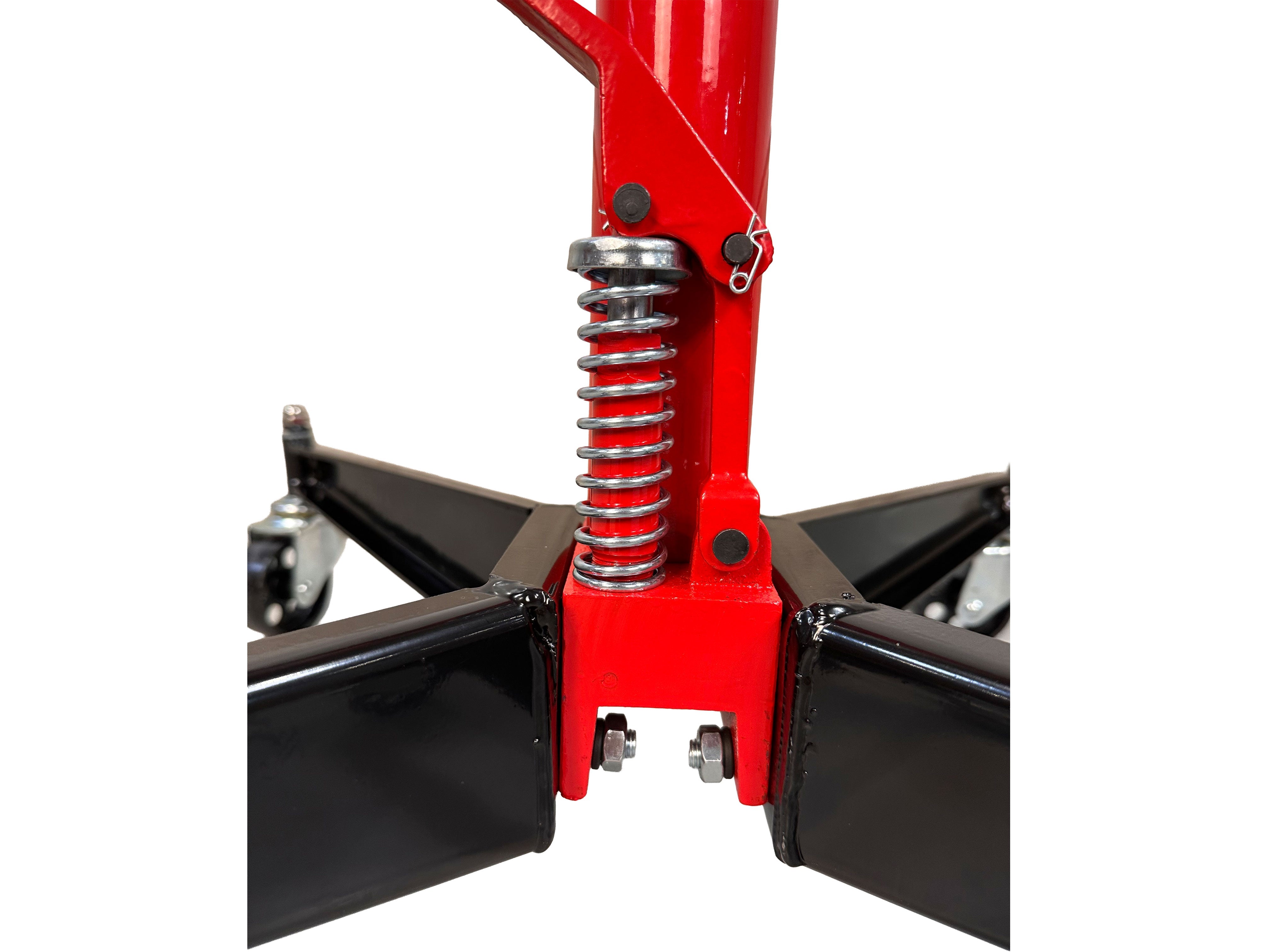 Sollevatore idraulico da fossa, idraulico, portata 500 kg 0,5 t, per sottoponte cambio motore, sollevamento 110-199,5 cm