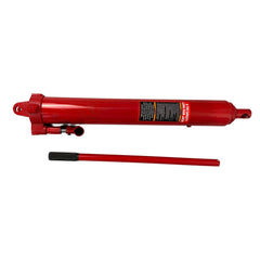 Cric idraulico a pistone lungo, capacità 8 tonnellate, raccoglitrice manuale di ciliegie con maniglia, per gru sollevamento da garage/negozio e paranco di sollevamento motore, con pompa a pistone singolo, rosso