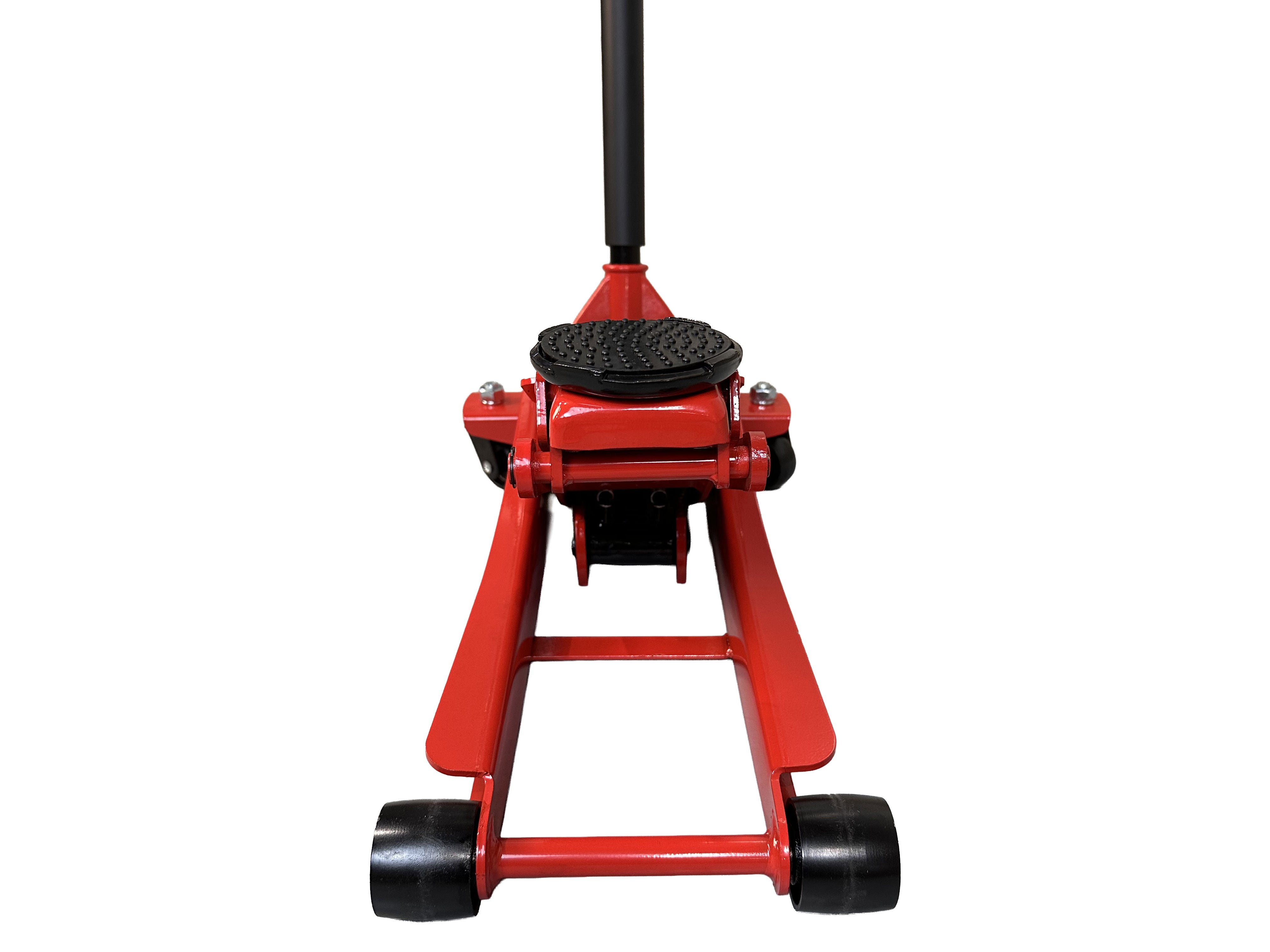 Cric idraulico 2,5t ribassato 67 x 35 x 15 cm a doppio pistone – sollevatore per auto con ruote orientabili a 360°