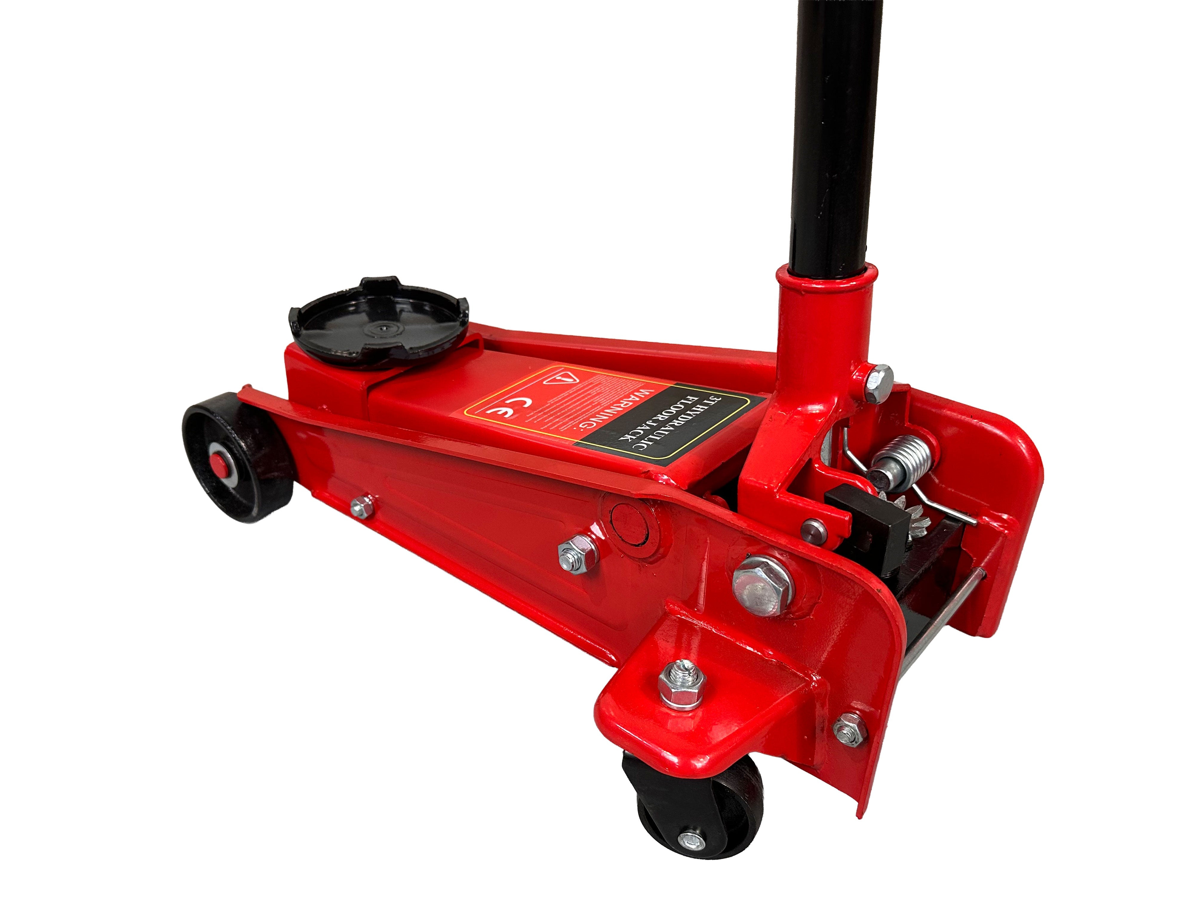Cric sollevatore auto, martinetto idraulico professionale a carrello con profilo ribassato, 3 t