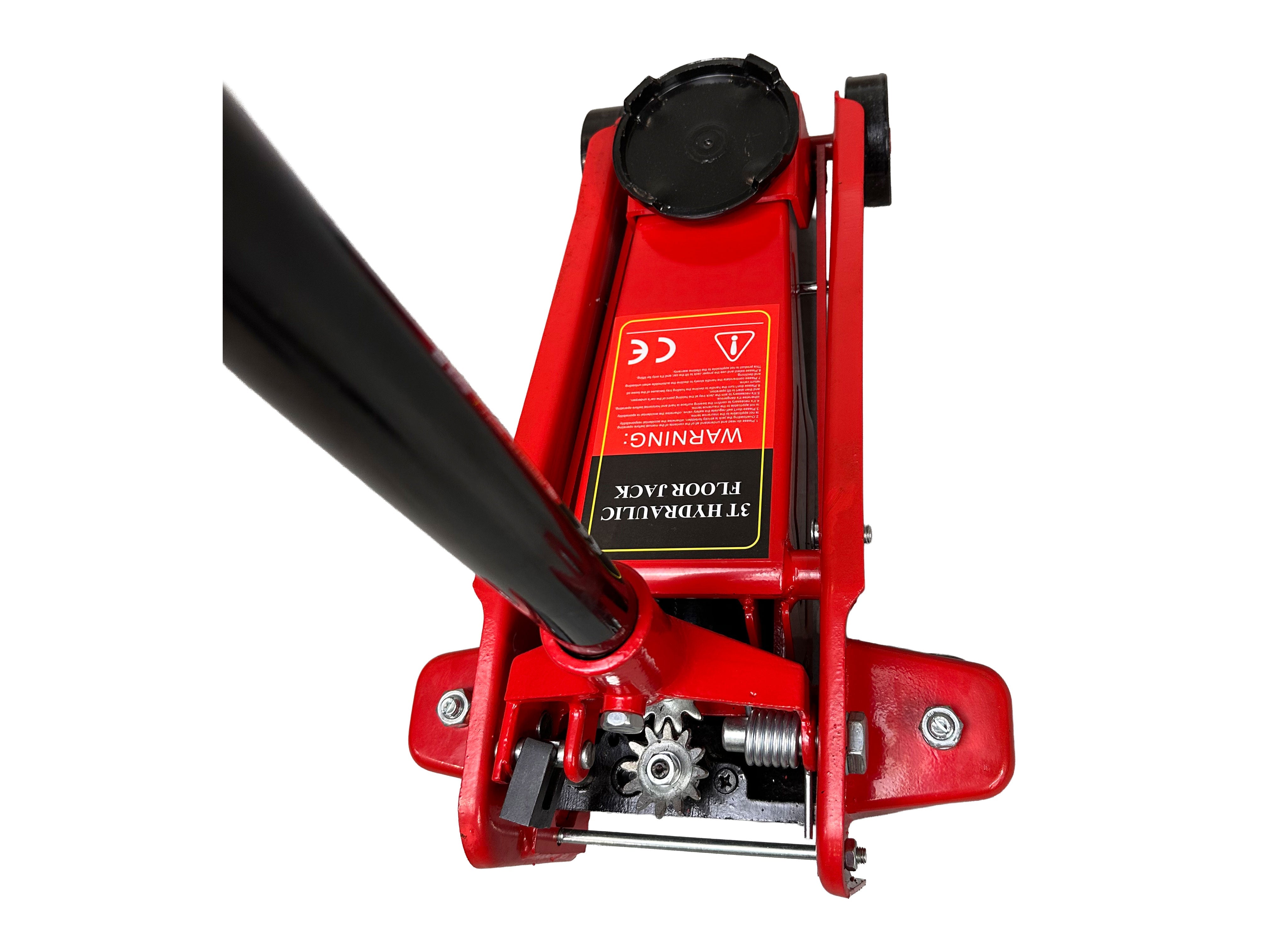 Cric sollevatore auto, martinetto idraulico professionale a carrello con profilo ribassato, 3 t
