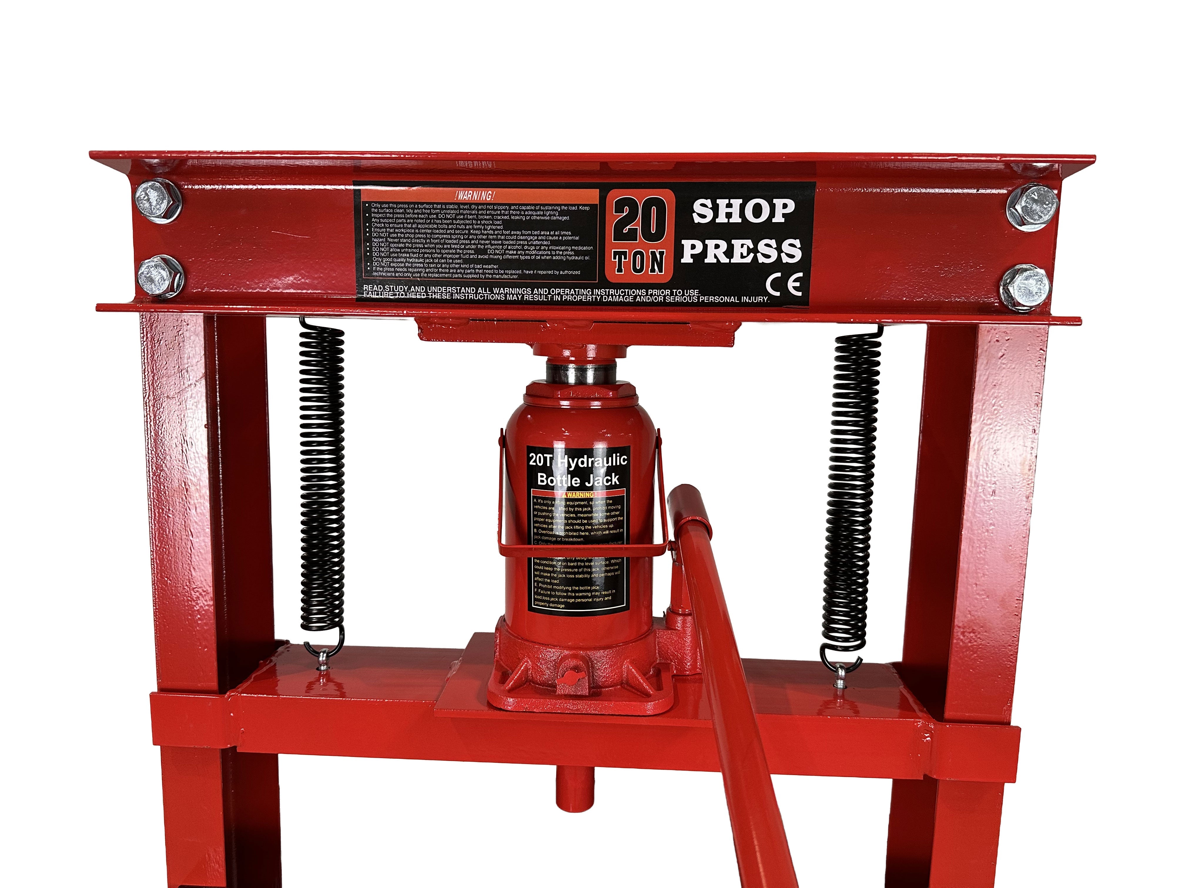 Pressa idraulica da officina 20 tonnellate, pressa a telaio per cuscinetti, Gebo Tools