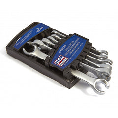 Set di chiavi per tubazioni del freno, chiave ad anello aperta, 8-19mm, 5 pezzi, in acciaio Cr-V, per tubi dei freni, HBM Machines Olanda