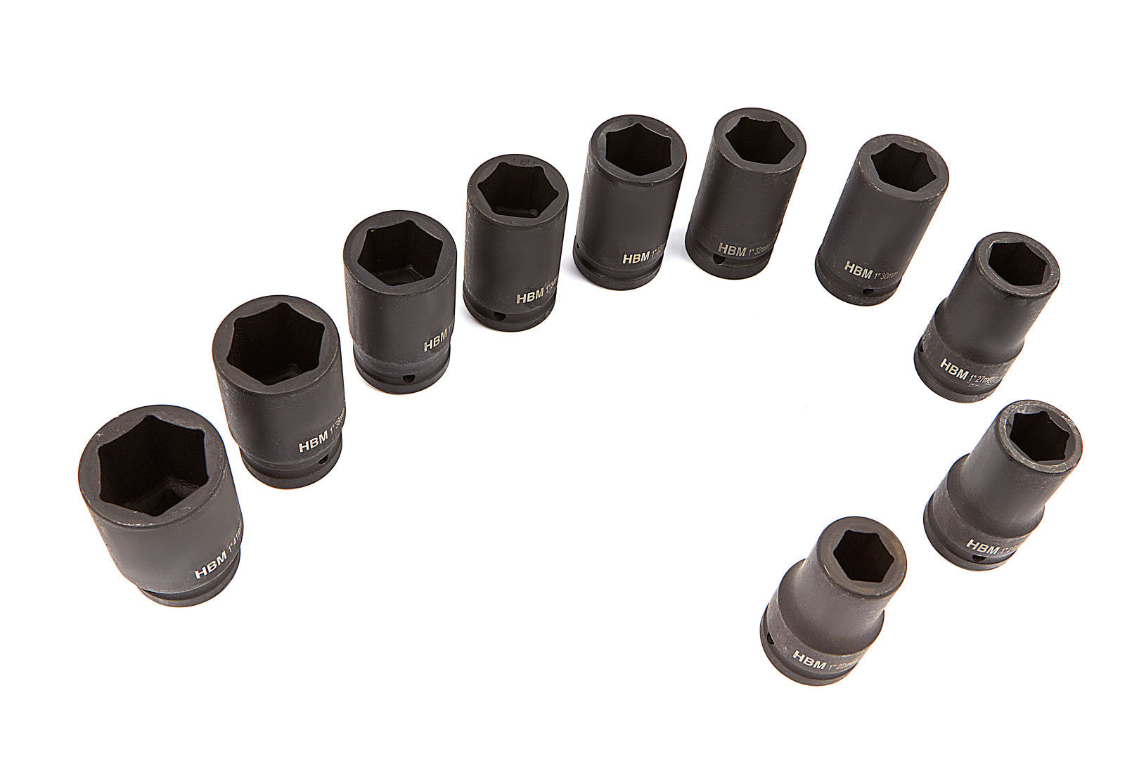 Set bussole a impatto 1" pollice, 22-41 mm bussole-boccole a impulsi profonde 10 pz, per riparazioni auto e cambio gomme