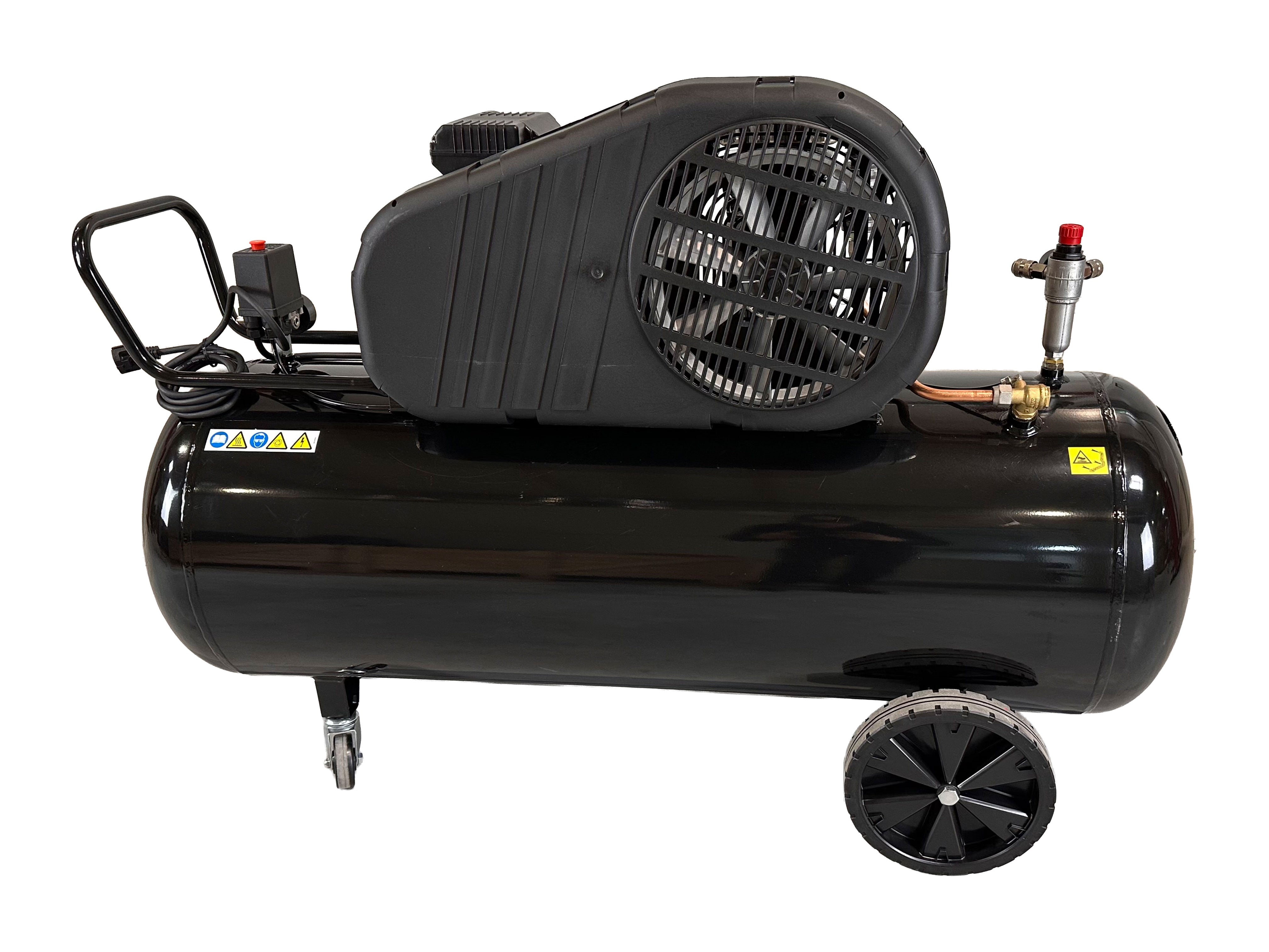 Compressore d'aria da 200 litri 3 HP 230 V, gonfiatore per pneumatici, kit di gonfiaggio per pneumatici da 40 l/min, pompa d'aria per auto, biciclette, palloni, materassi ad aria, barche gonfiabili con cavo alimentazione tubo aria manometro, Gebo Tools