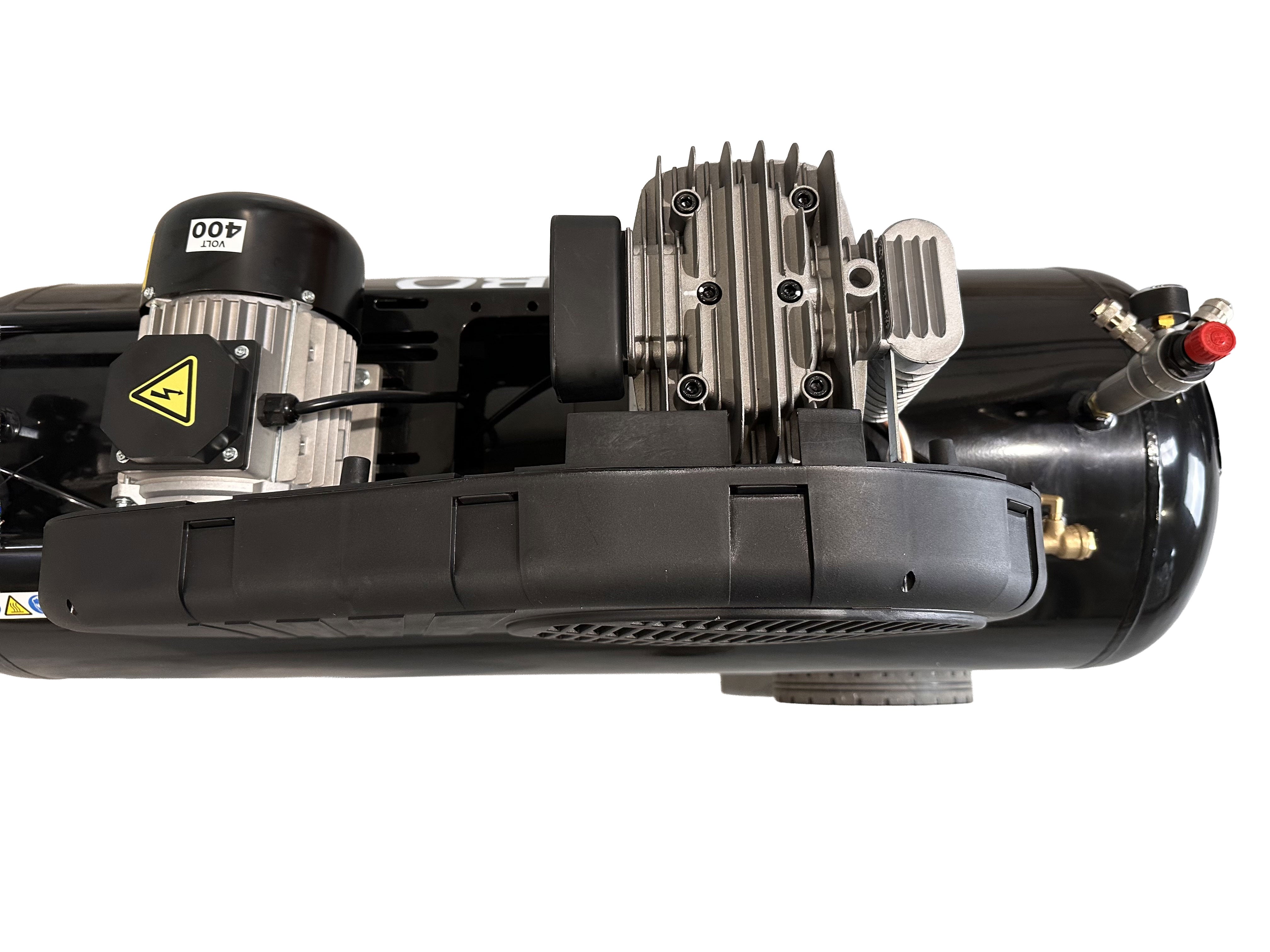 Compressore d'aria da 200 litri 3 HP 400 V, gonfiatore per pneumatici, kit di gonfiaggio per pneumatici da 40 l/min, pompa d'aria per auto, biciclette, palloni, materassi ad aria, barche gonfiabili con cavo alimentazione tubo aria manometro, Gebo Tools