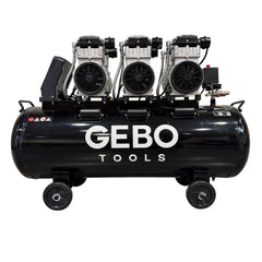 Compressore aria silenziato - con capacità del serbatoio di 150 litri - senza olio, oil free - per utensili pneumatici, Gebo Tools