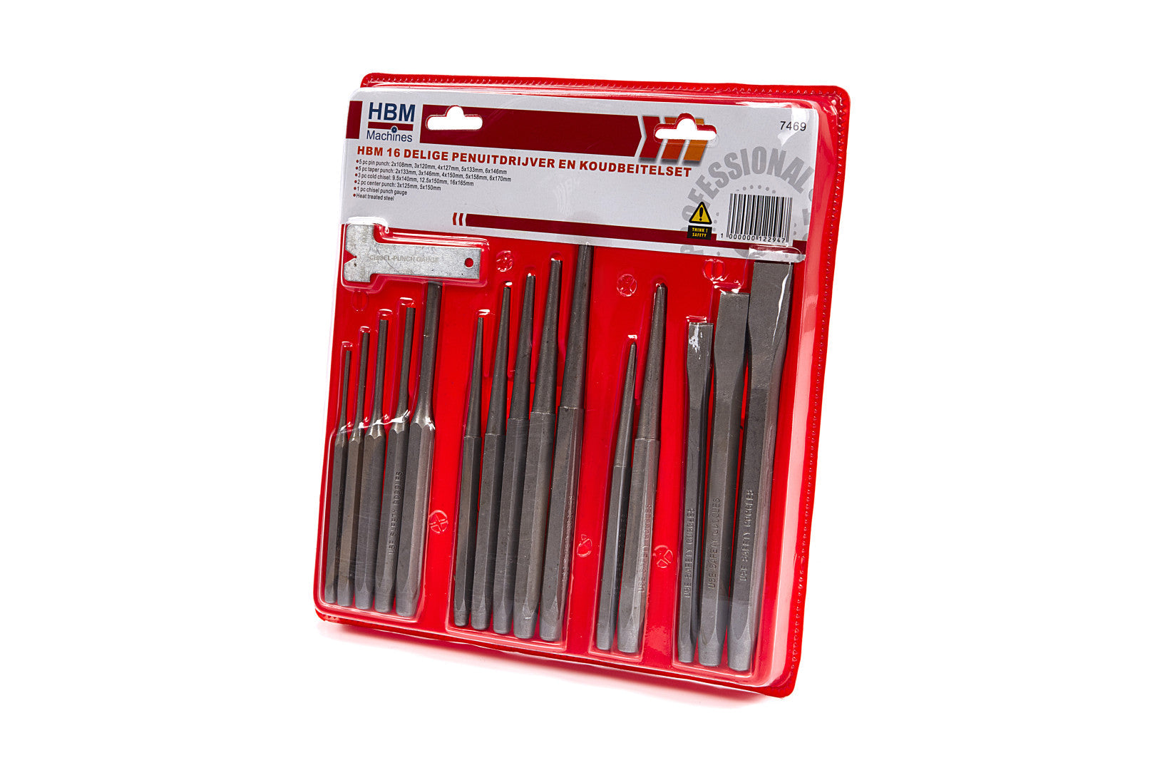 Set di punzoni e scalpelli, 16 pezzi Hbm Machines