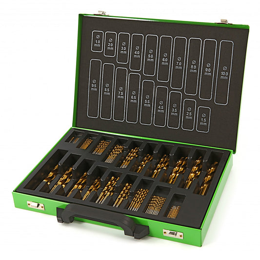 Set punte trapano HSS TiN al titanio,140 pezzi Hbm Olanda
