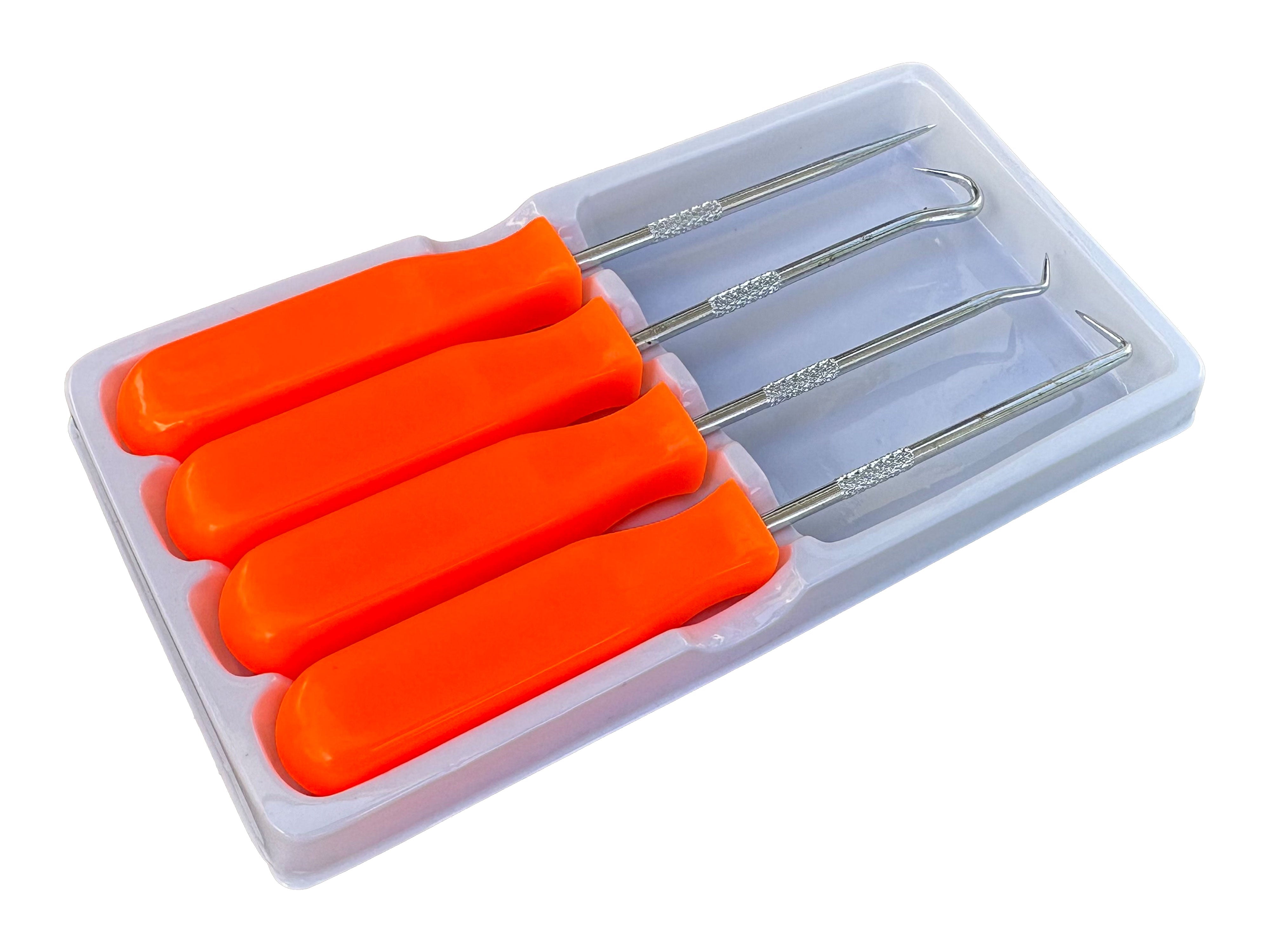 Set di ganci e plettri di precisione, estrattore per guarnizioni olio auto, strumento di rimozione guarnizione O-ring, rimuovere facilmente tubi, guarnizioni, set per la rimozione dei tubi flessibili dell'auto, estrattore di paraolio, Gebo Tools 4 pezzi