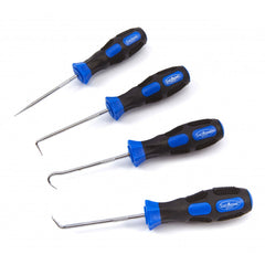 Set di ganci e plettri di precisione, lungo e corto, estrattore per guarnizioni olio auto, strumento di rimozione guarnizione O-ring,rimuovere facilmente tubi, guarnizioni, set per la rimozione dei tubi flessibili dell'auto, estrattore di paraolio,4 pezzi
