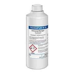 Liquido specifico concentrato per lavaggio vaschetta vasca ultrasuoni sgrassante disincrostante, fluido detergente per ultrasuoni, 1 l R33