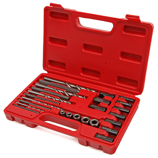 25 pezzi set di estrattori di viti e punte HSS, easy out con flute a spirale, kit per rimuovere viti, bulloni e perni rotti, danneggiati o spogliati