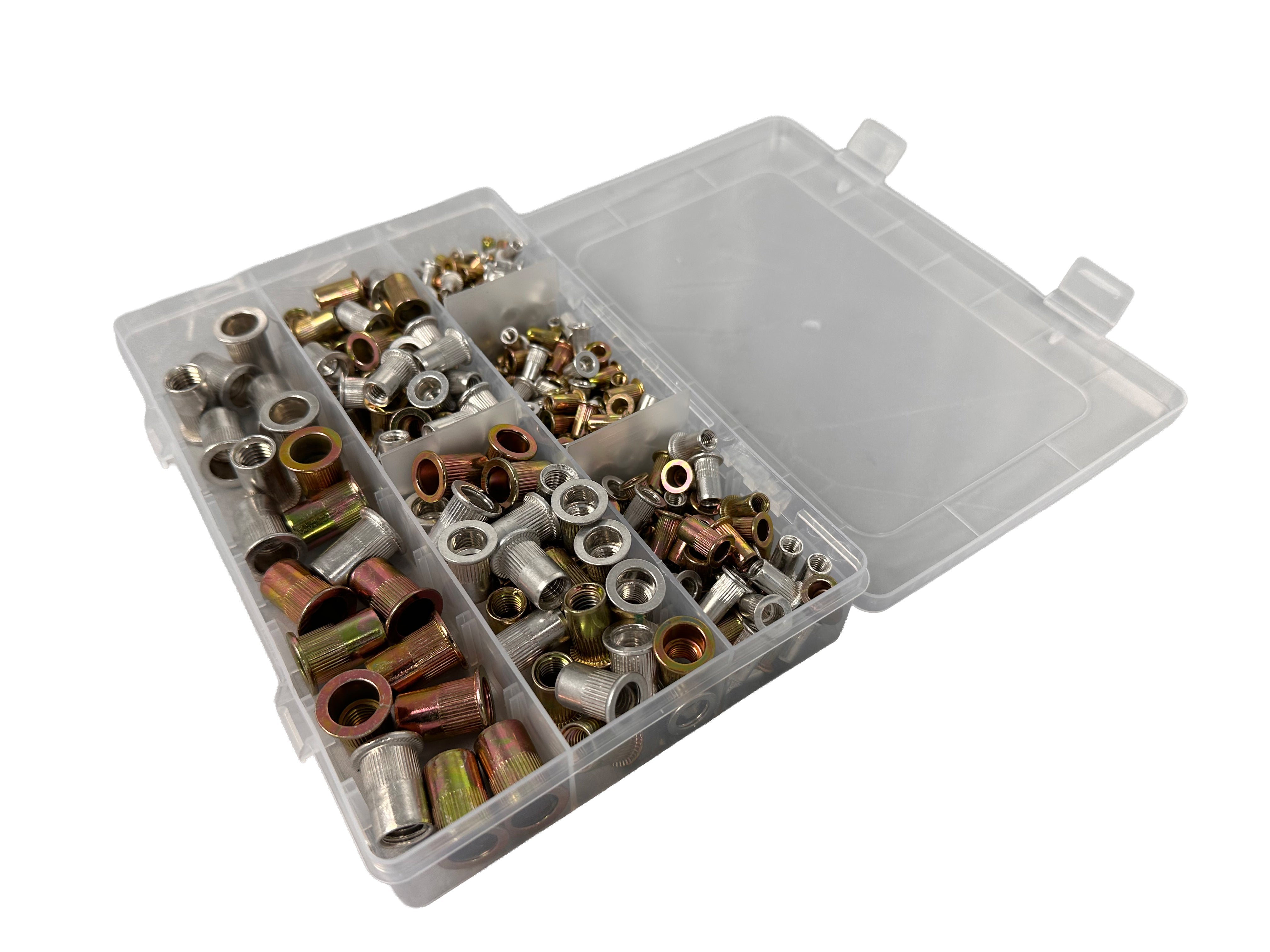 Rivetti filettati, rivetto dadi di assortimento, dado per inserti, dado rivetto - M3-M10 300 pezzi, Gebo Tools