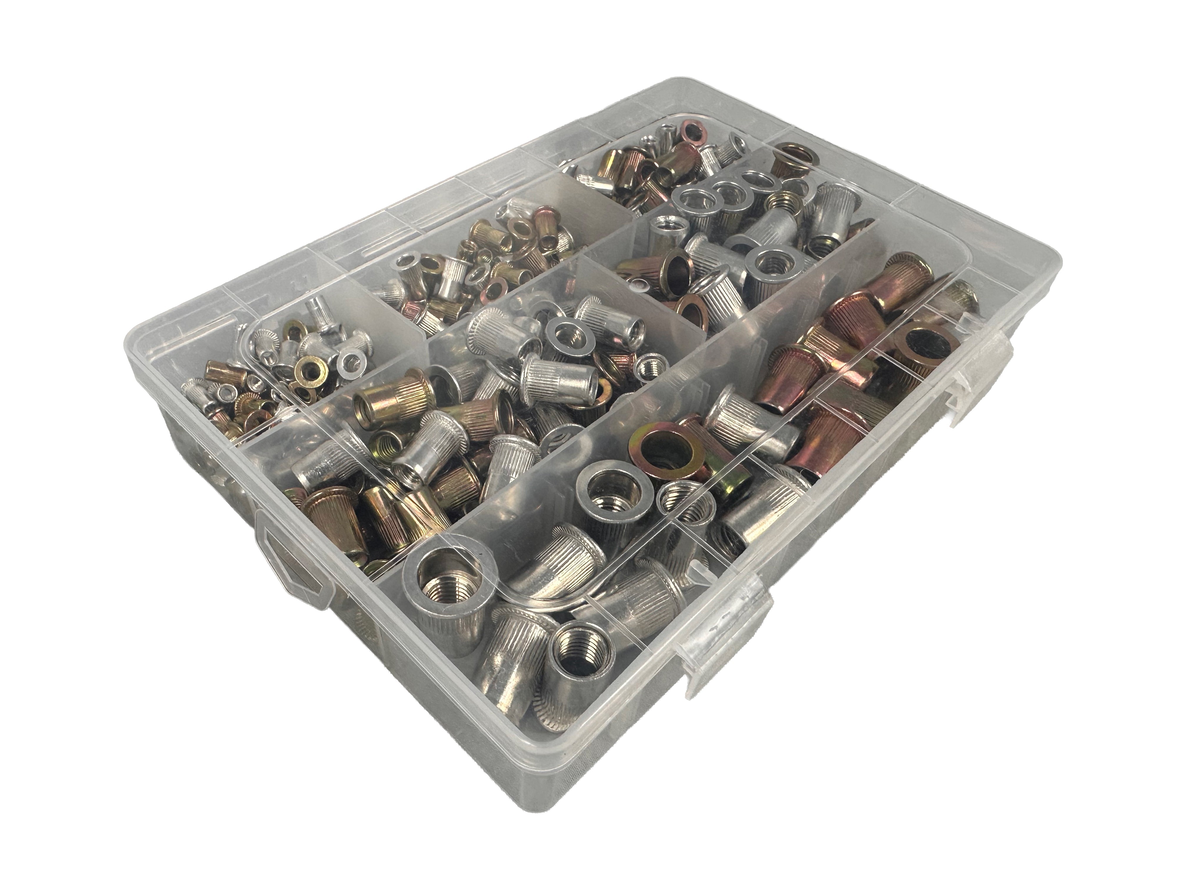 Rivetti filettati, rivetto dadi di assortimento, dado per inserti, dado rivetto - M3-M10 300 pezzi, Gebo Tools