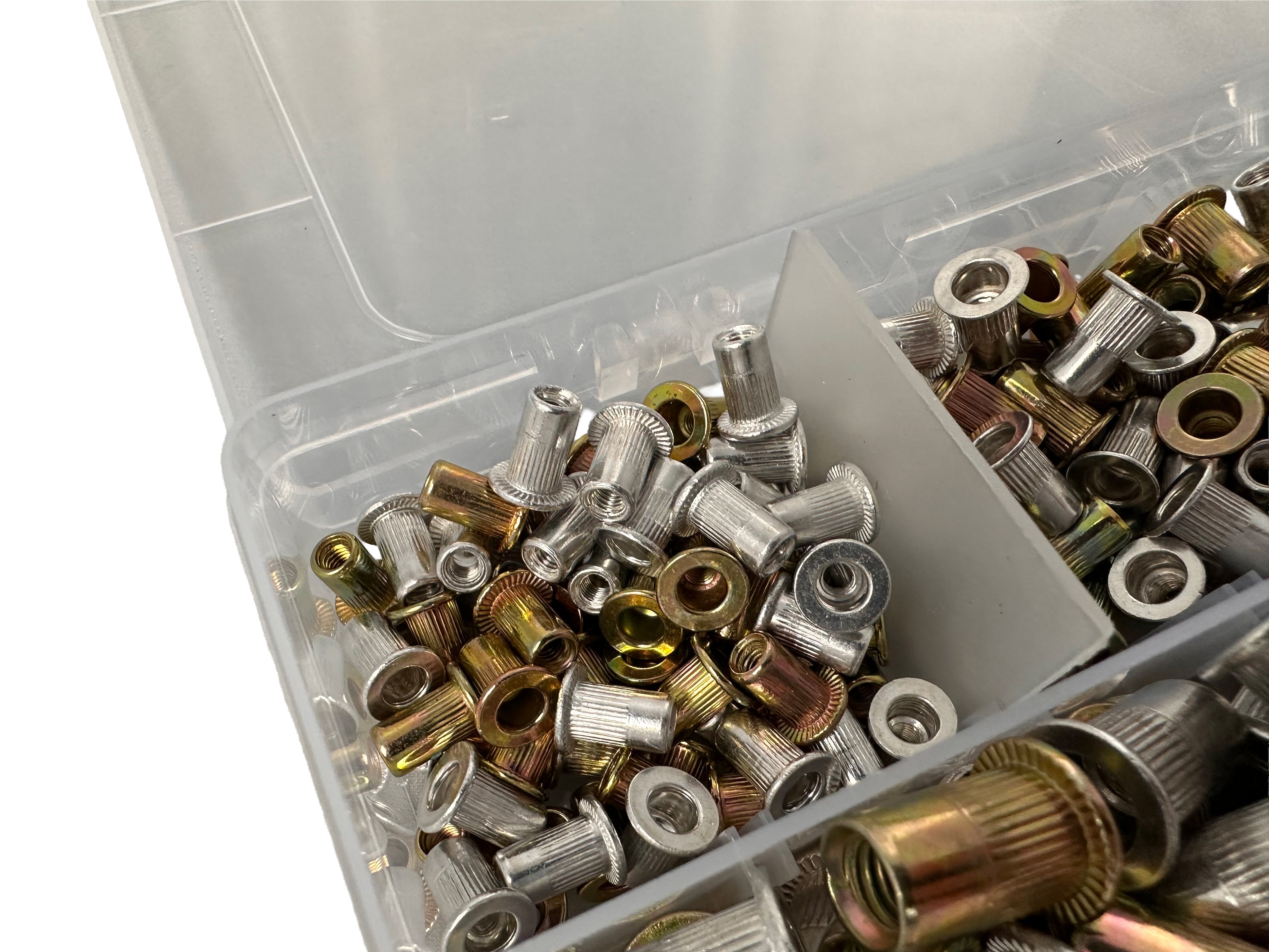 Rivetti filettati, rivetto dadi di assortimento, dado per inserti, dado rivetto - M3-M10 300 pezzi, Gebo Tools