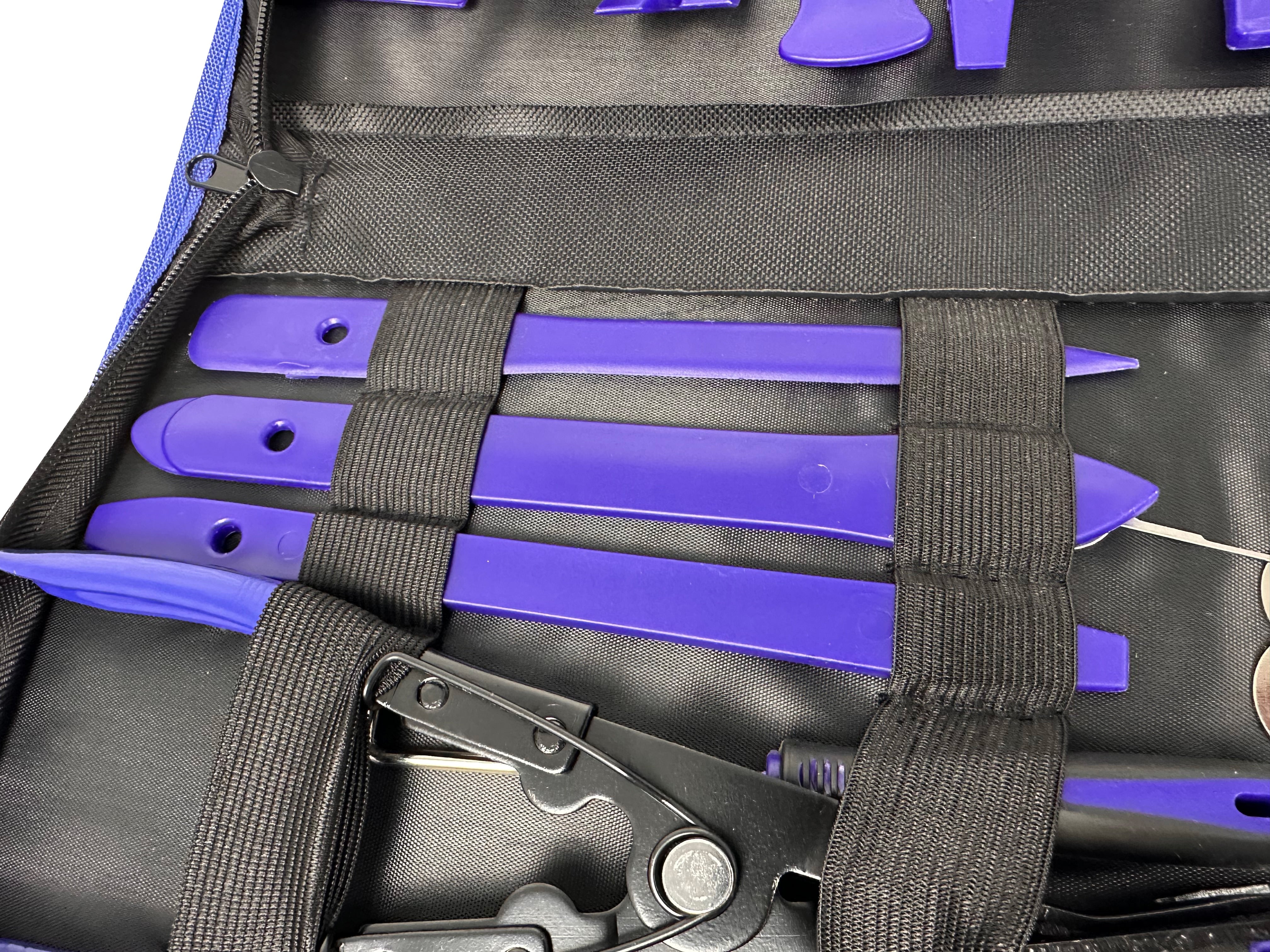 Set smontaggio radio auto e rivestimenti interni clip auto, kit attrezzi per la rimozione pannelli portiere clip auto stereo cruscotto 23 pezzi Gebo Tools