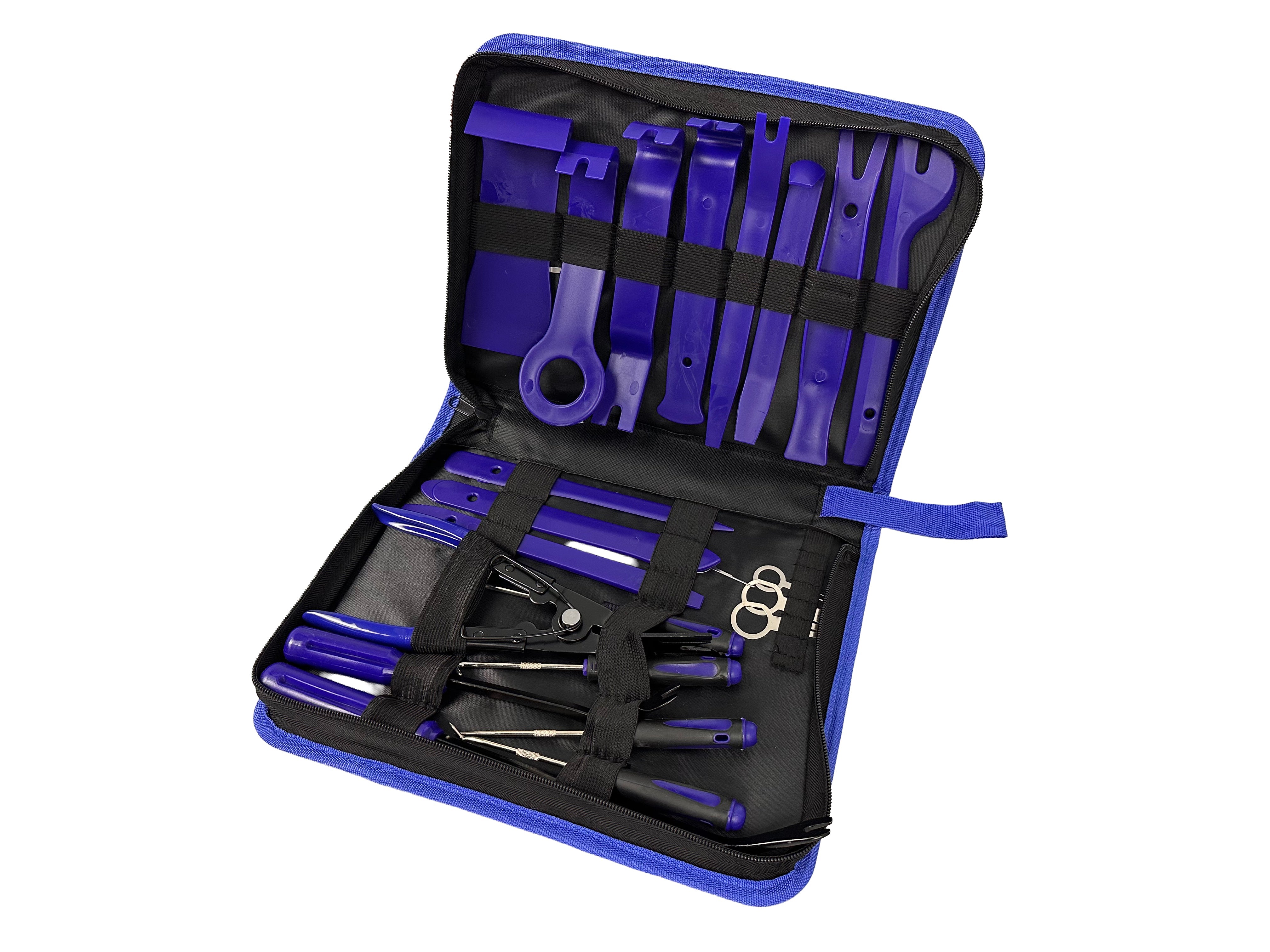 Set smontaggio radio auto e rivestimenti interni clip auto, kit attrezzi per la rimozione pannelli portiere clip auto stereo cruscotto 23 pezzi Gebo Tools