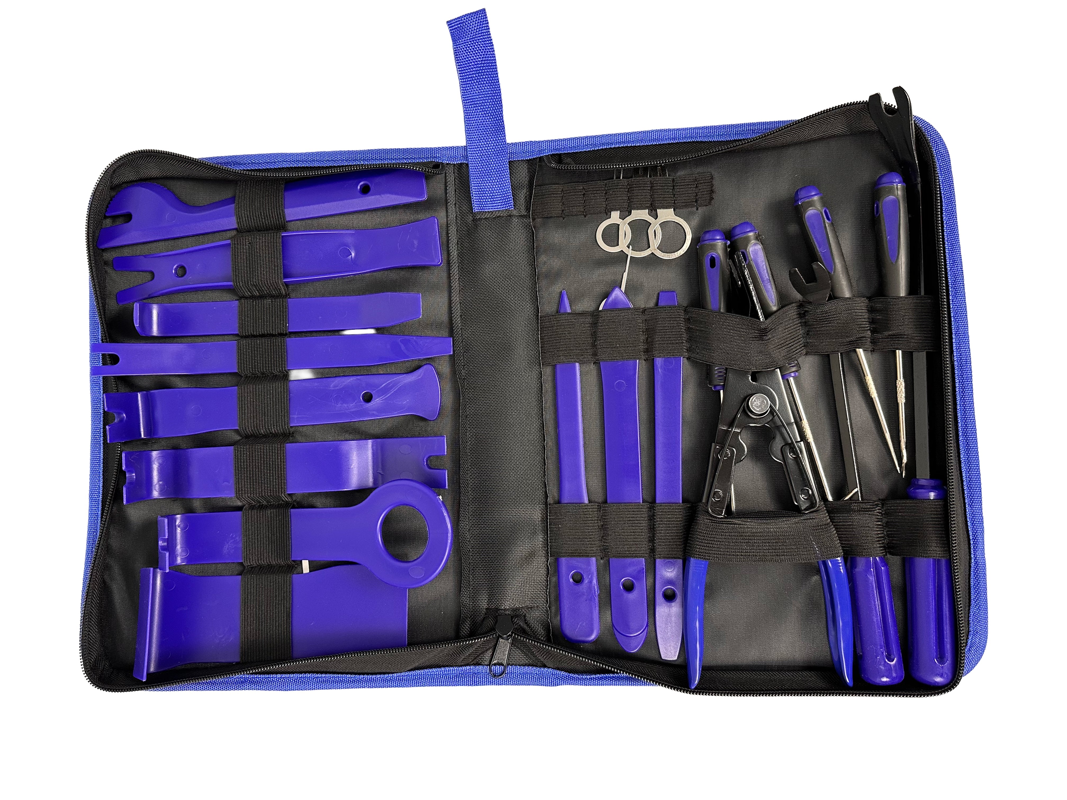Set smontaggio radio auto e rivestimenti interni clip auto, kit attrezzi per la rimozione pannelli portiere clip auto stereo cruscotto 23 pezzi Gebo Tools