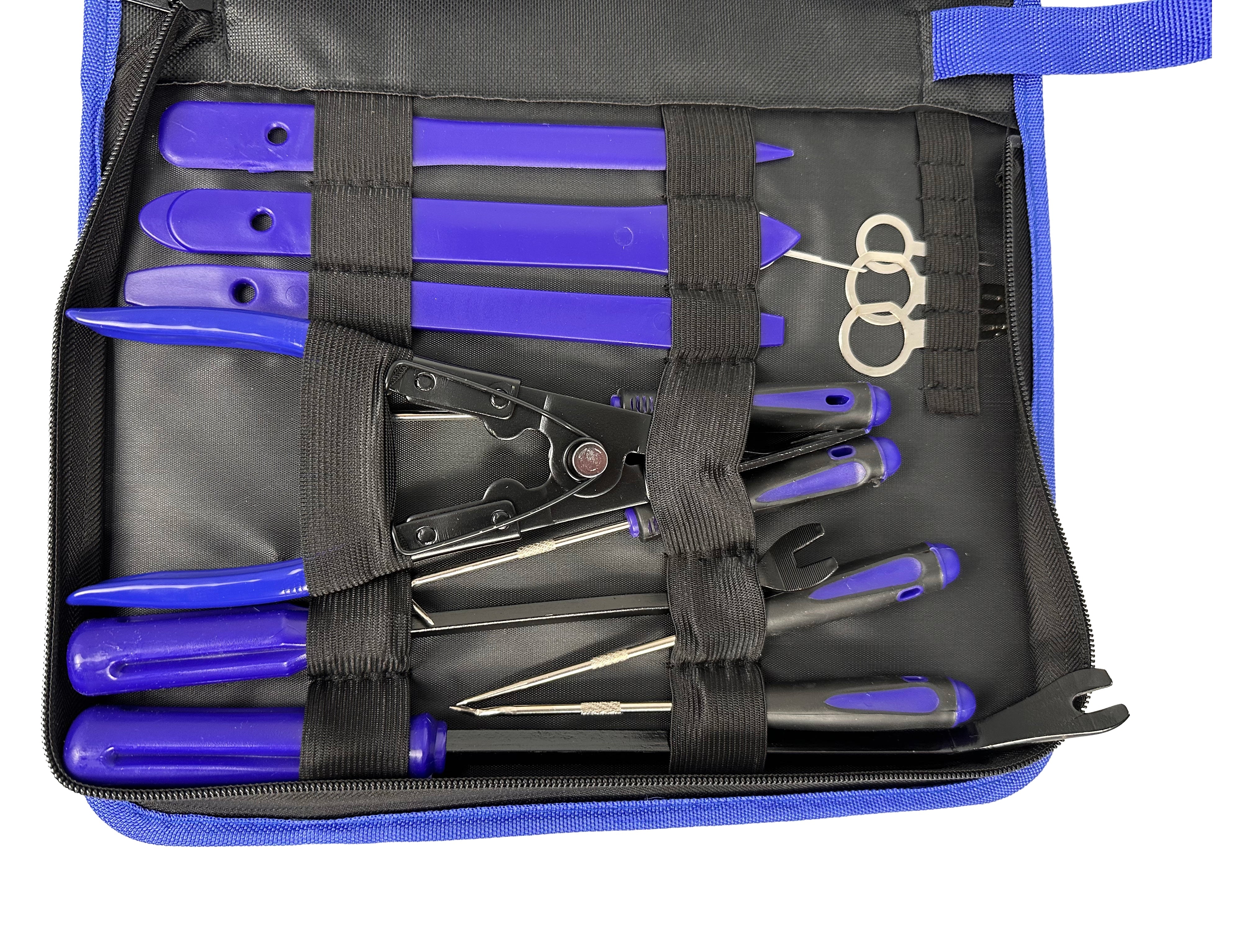 Set smontaggio radio auto e rivestimenti interni clip auto, kit attrezzi per la rimozione pannelli portiere clip auto stereo cruscotto 23 pezzi Gebo Tools