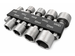 Set di chiavi a bussola, adattatore per dadi, set di adattatori esagonali, trapani, dadi, adattatore bit, slot per trapano o avvitatore senza fili, 5-13 mm Gebo Tools