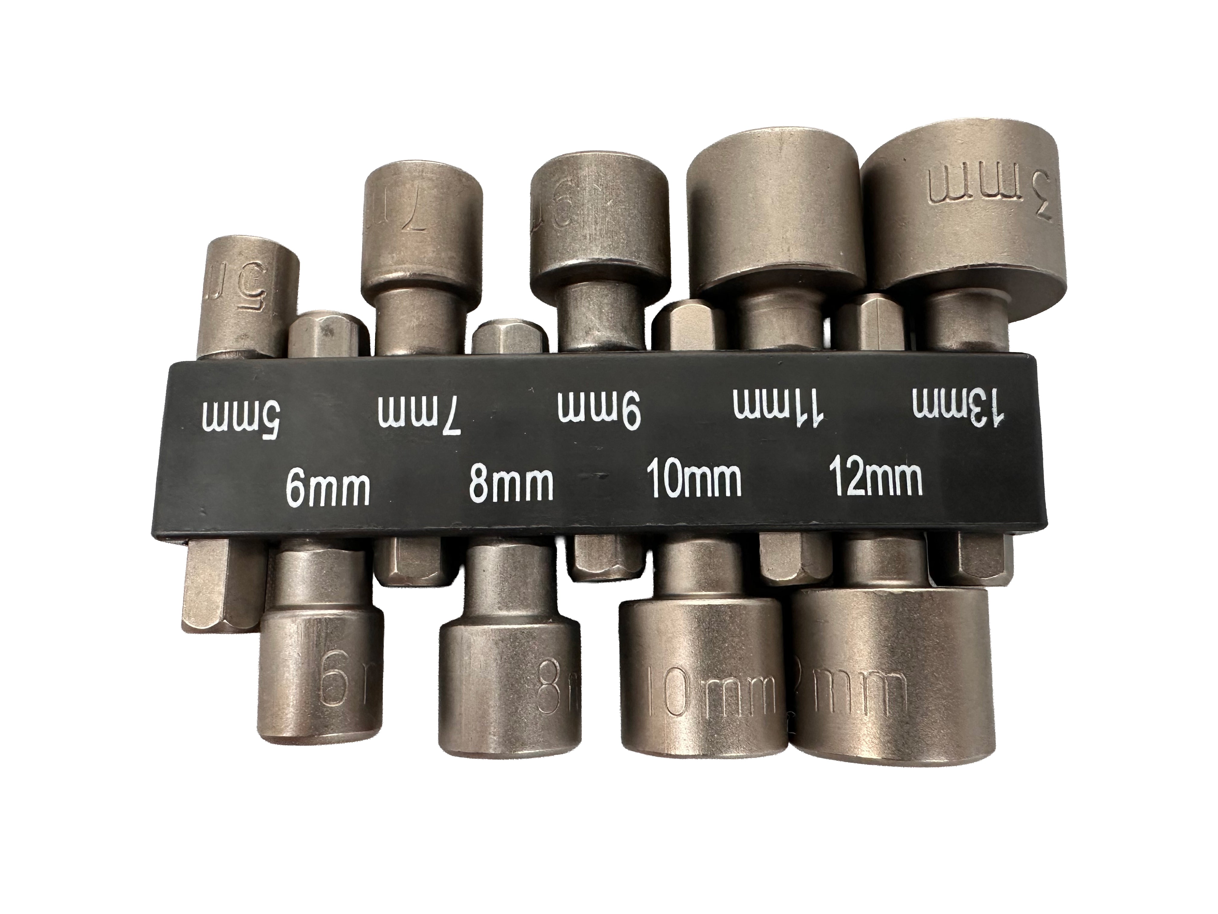 Set di chiavi a bussola, adattatore per dadi, set di adattatori esagonali, trapani, dadi, adattatore bit, slot per trapano o avvitatore senza fili, 5-13 mm Gebo Tools
