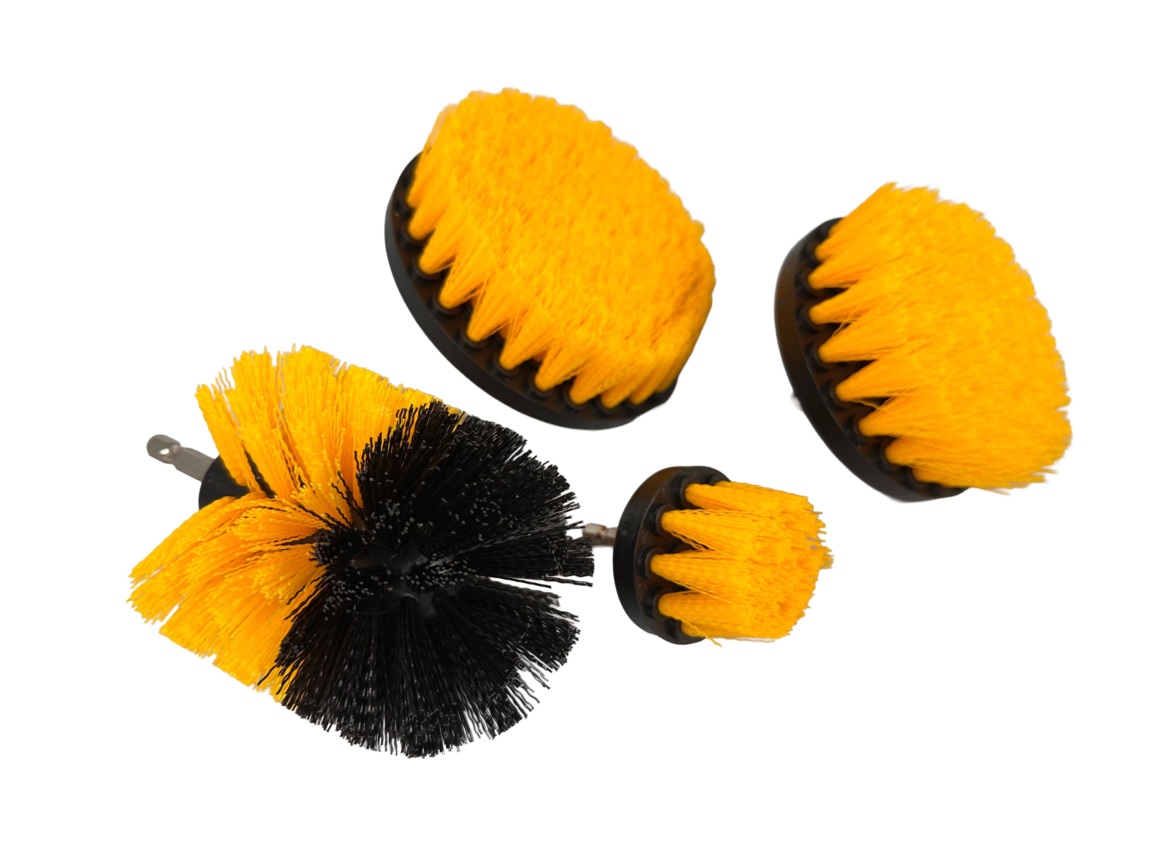 Set spazzole con adattatore per trapano elettrico, set di pulizia con setola rigide, 4 pezzi, Gebo Tools