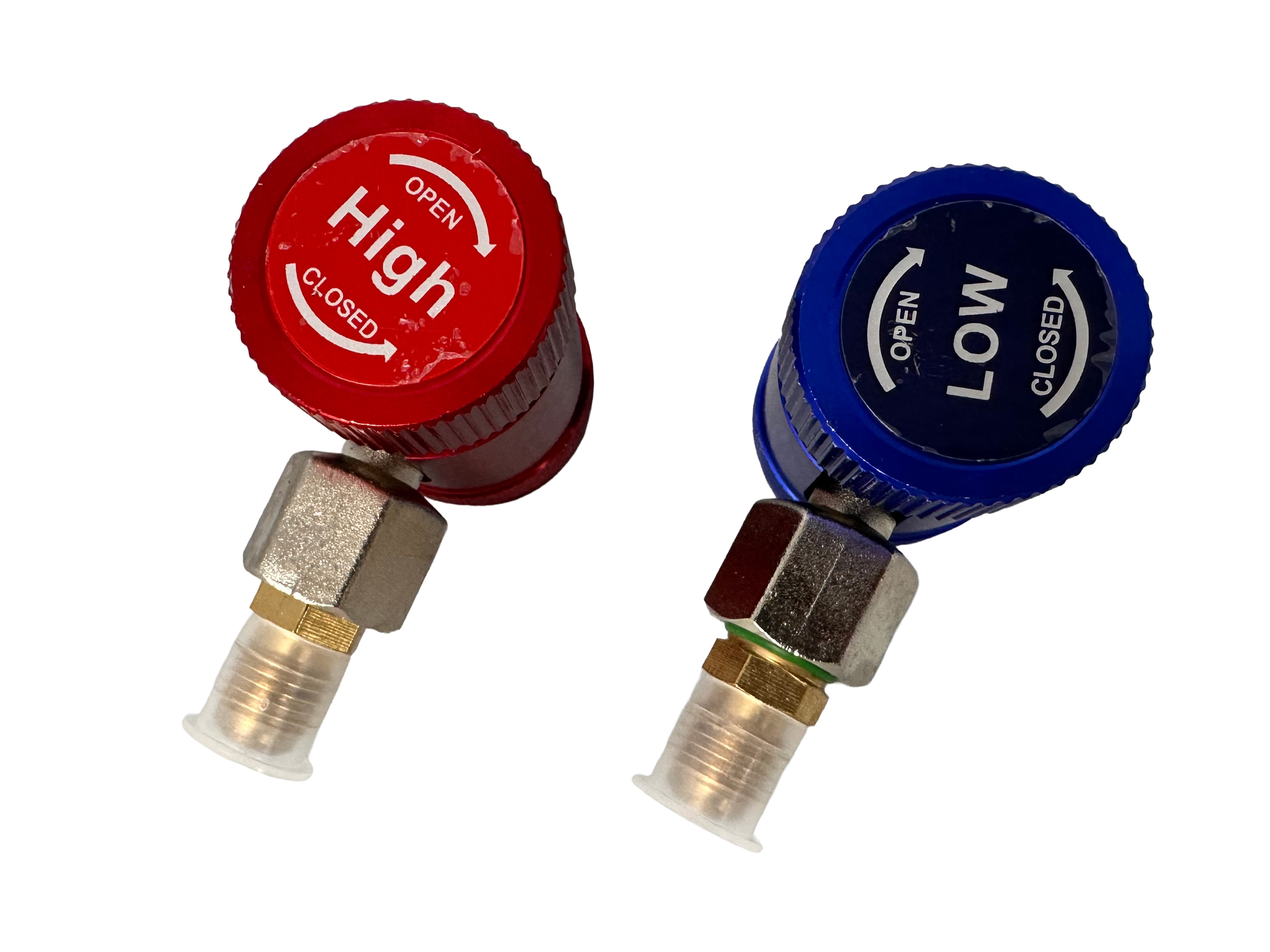 Attacco rapido 90° alta pressione con rubinetto gas, attacco rapido AC R1234YF regolabile raccordi di ricarica CA collegare l'adattatore, kit di conversione aria condizionata per auto HVAC, Gebo Tools