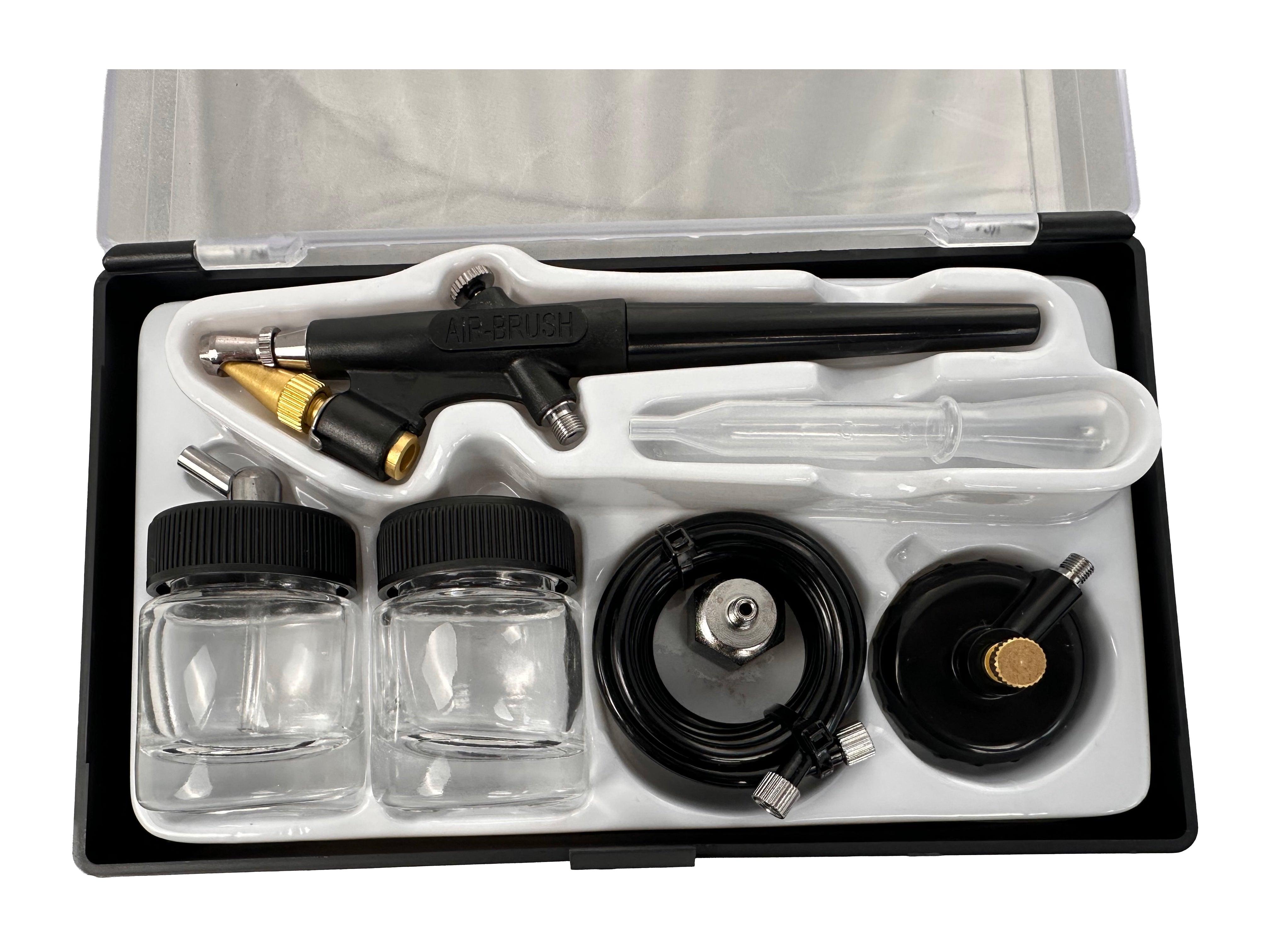 Kit aerografo con compressore d'aria per hobby e artigianato arte delle unghie per decorare torte, cosmetici, grafica e così via, 6 pezzi BD138 Gebo Tools
