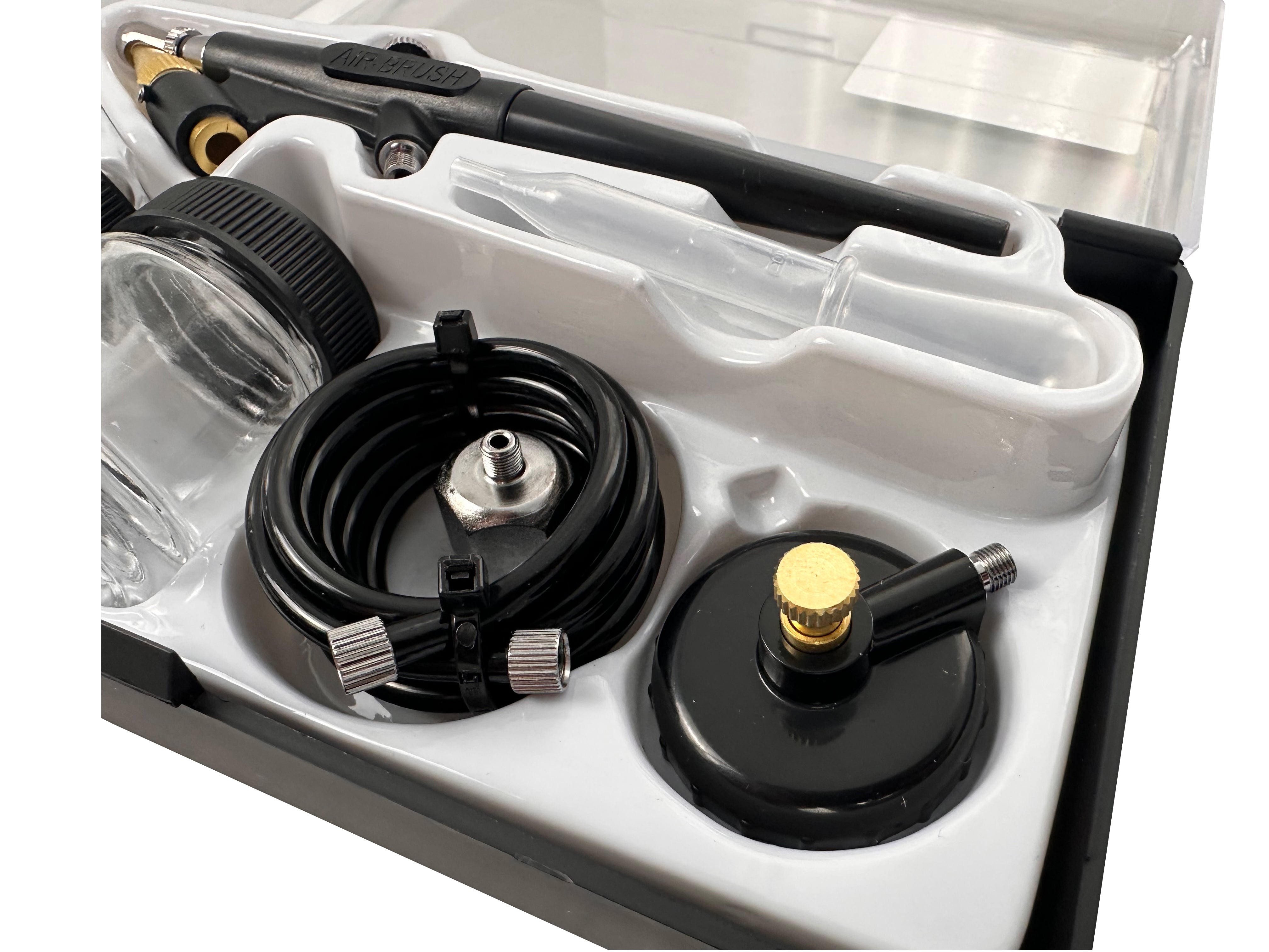 Kit aerografo con compressore d'aria per hobby e artigianato arte delle unghie per decorare torte, cosmetici, grafica e così via, 6 pezzi BD138 Gebo Tools